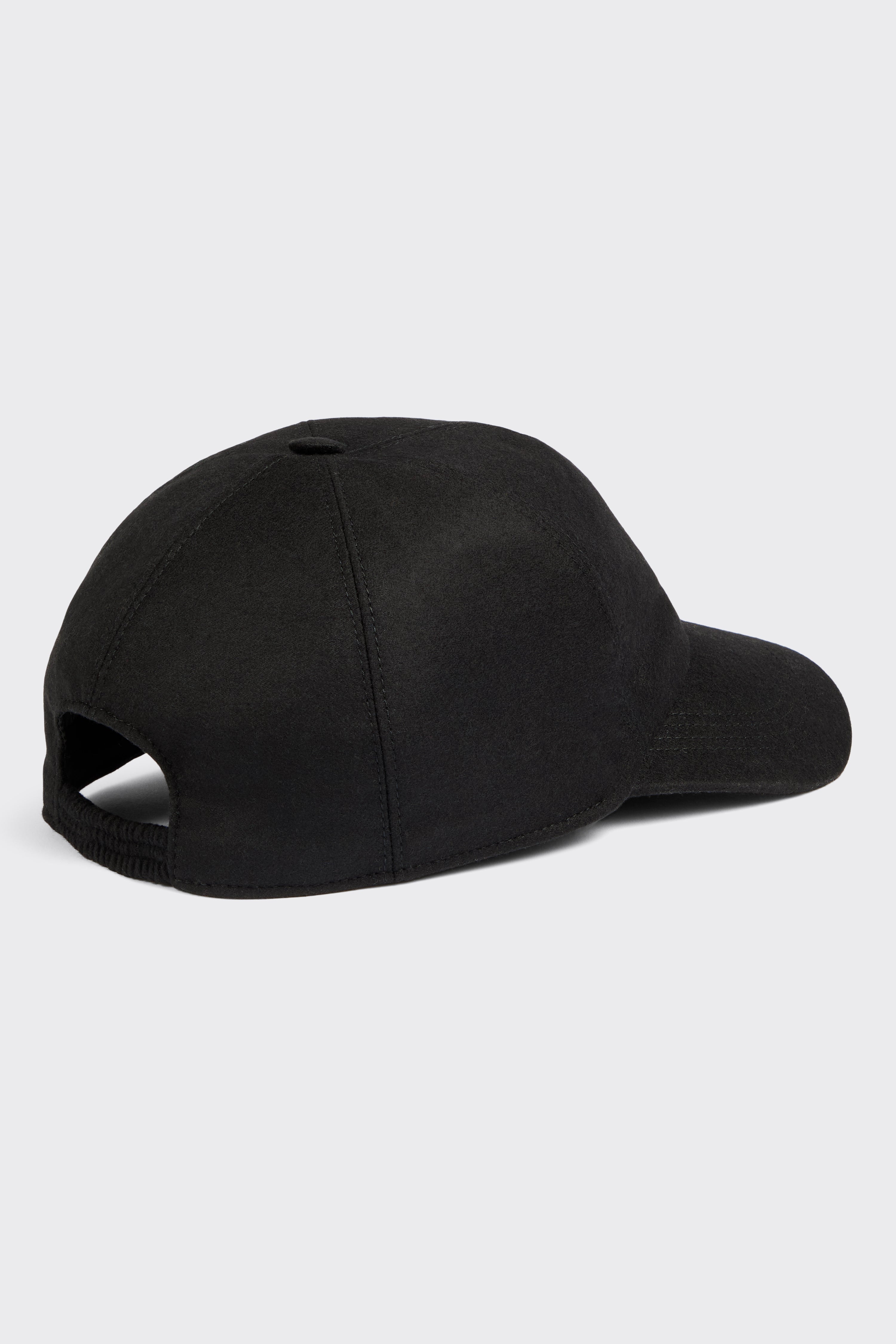 Hooper Wool & Cashmere Baseball Cap Black