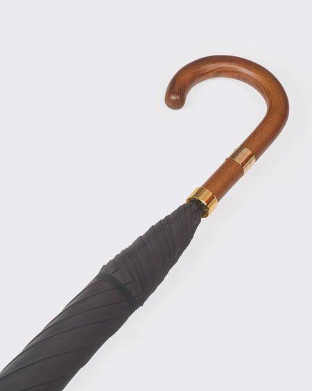 Gieves & Hawkes x Bellerby & Co Globemakers Print Umbrella with Wooden Handle