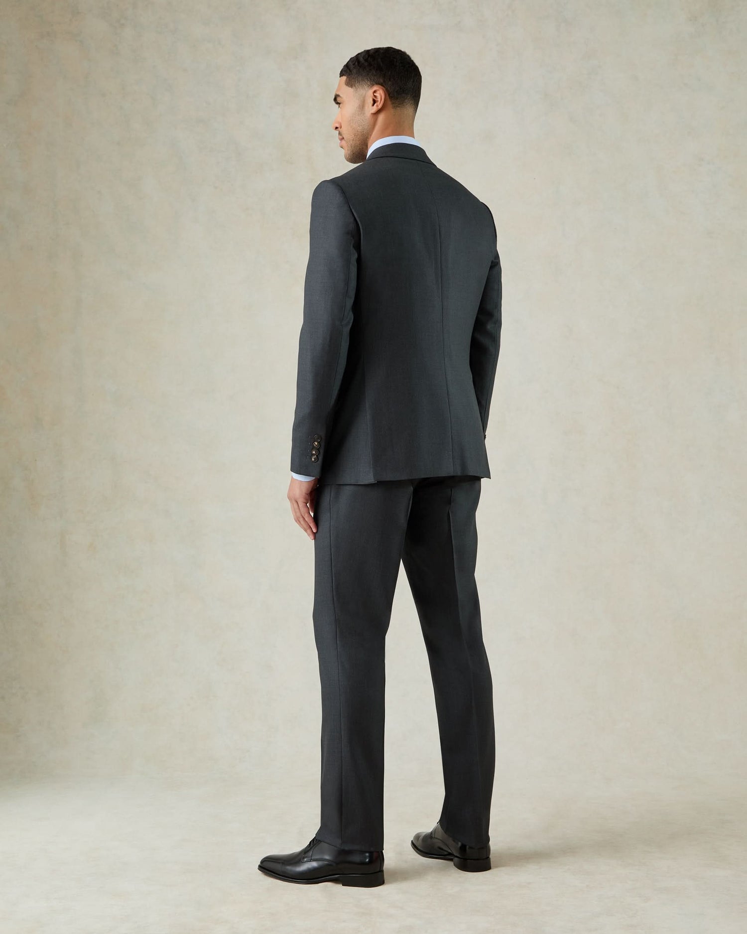 Jameson Virgin Wool Birdseye Suit Charcoal