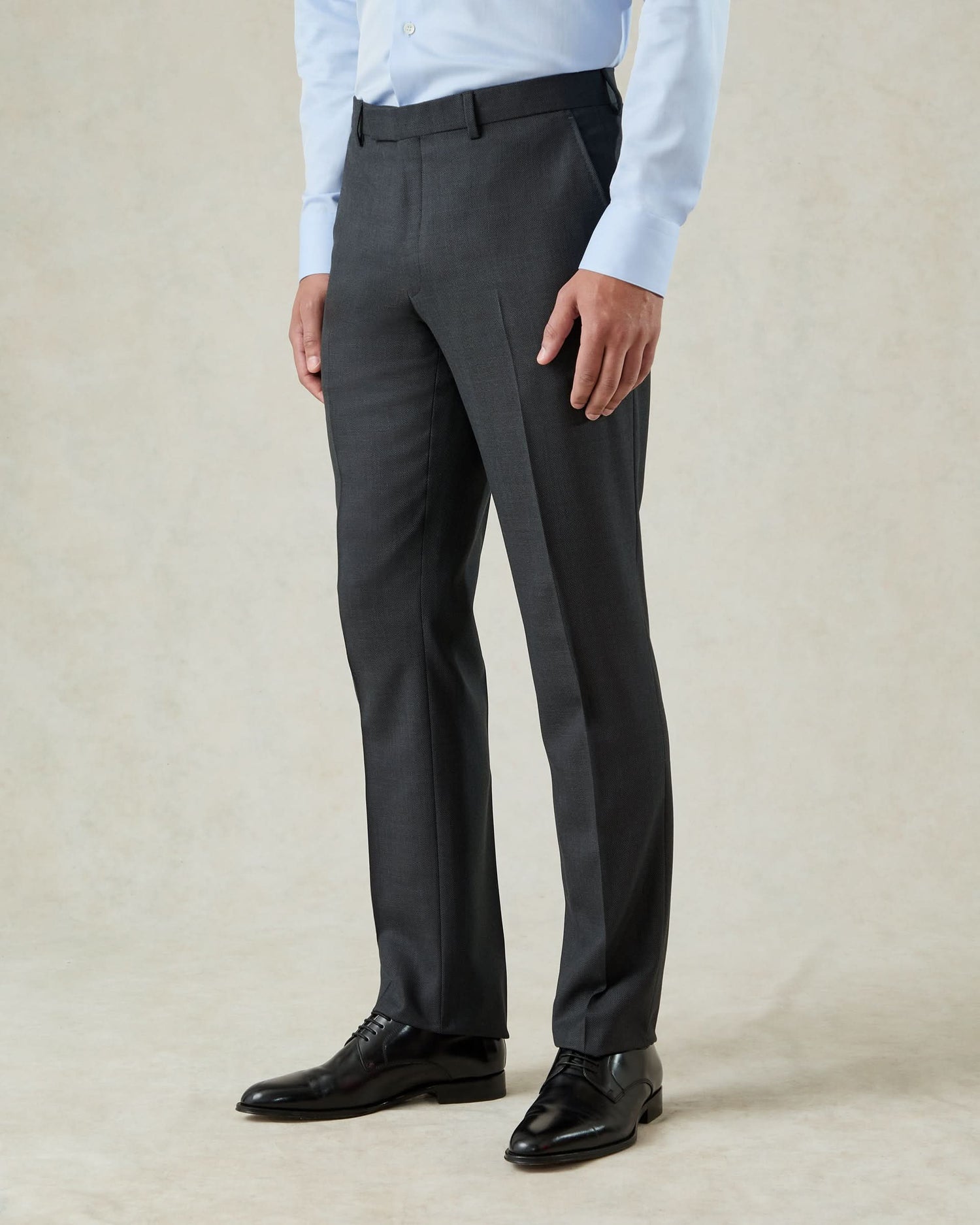 Jameson Virgin Wool Birdseye Suit Charcoal