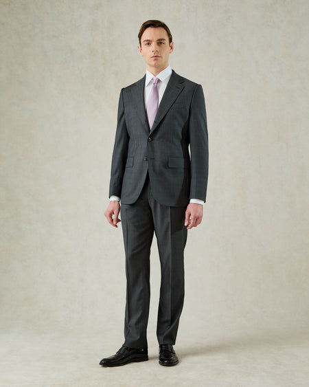 Watson Wool Pindot Suit Charcoal