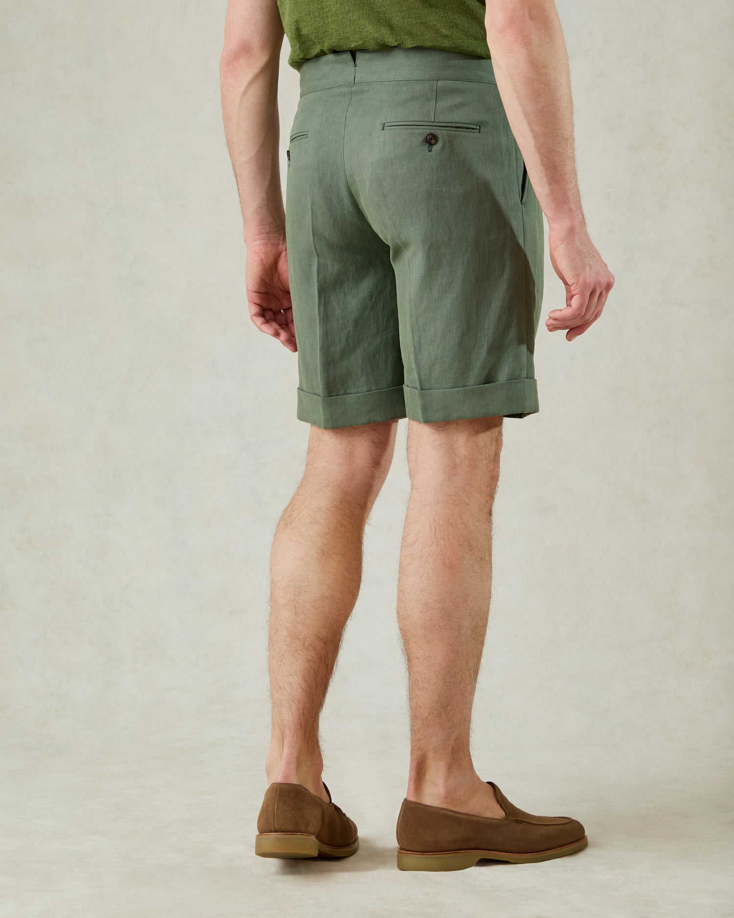 Masson Linen Shorts Khaki