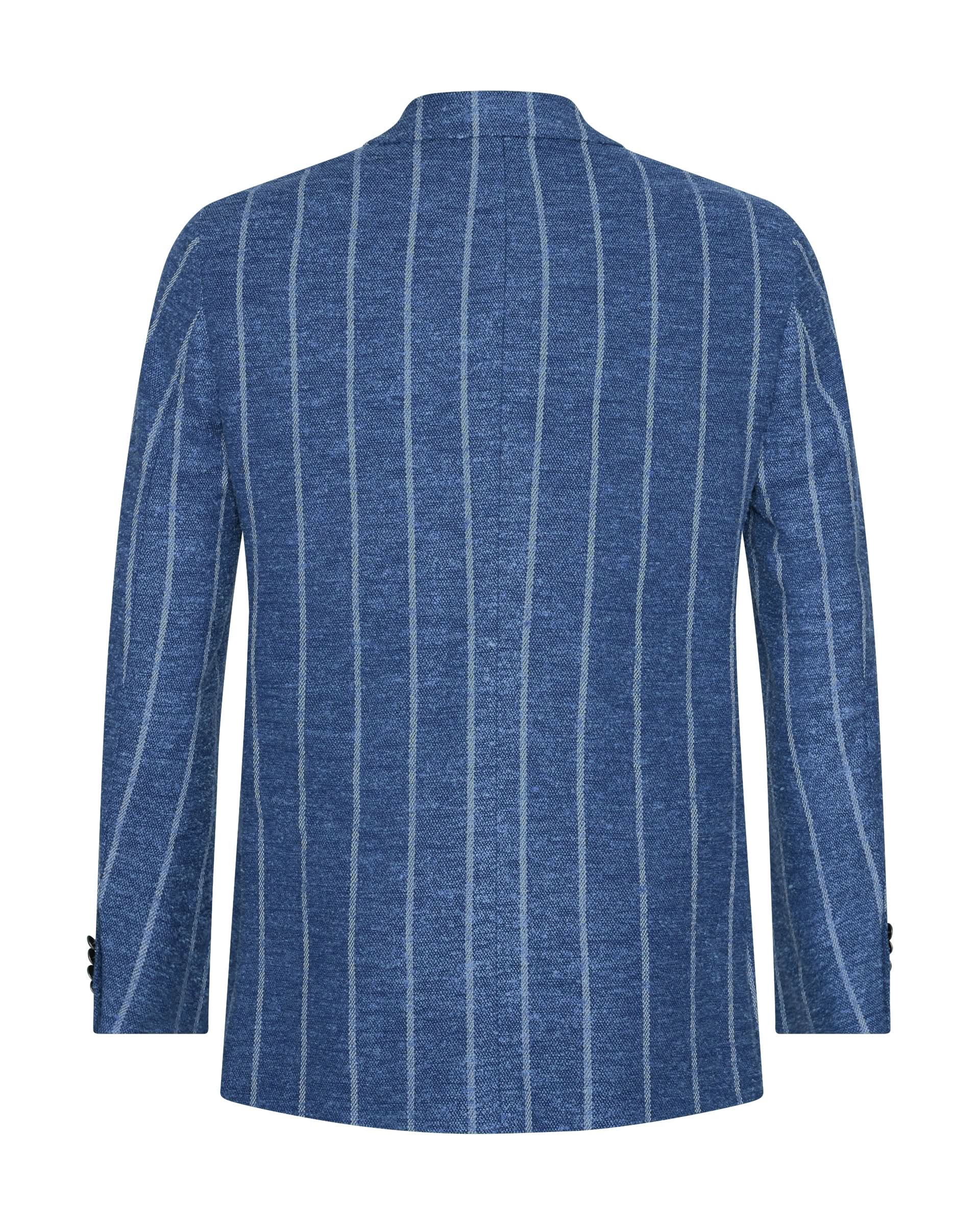Atkinson Wool Silk Linen & Nylon Double Breasted Striped Blazer