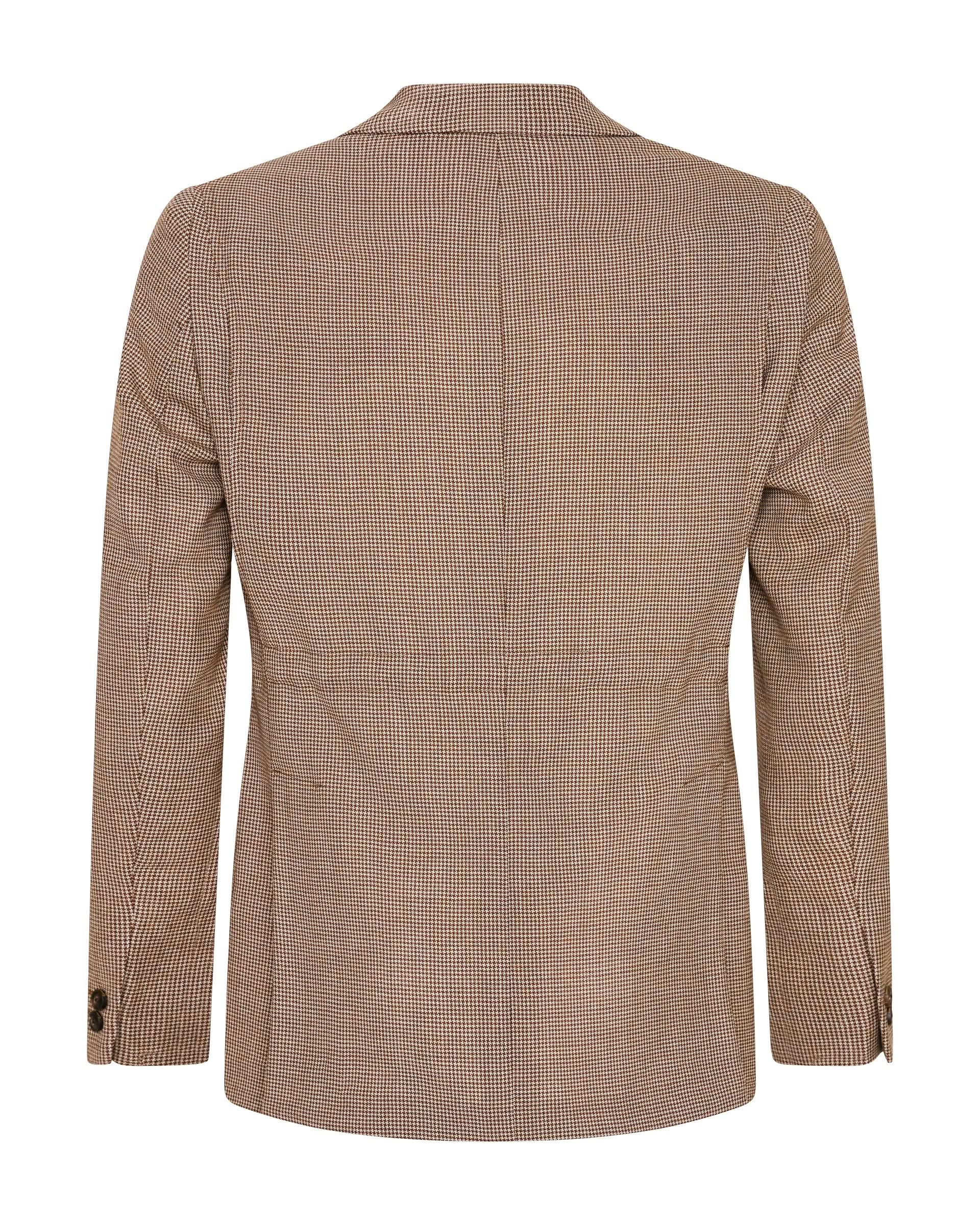 Beatty Merino Wool Puppytooth Blazer Burgundy/Wine