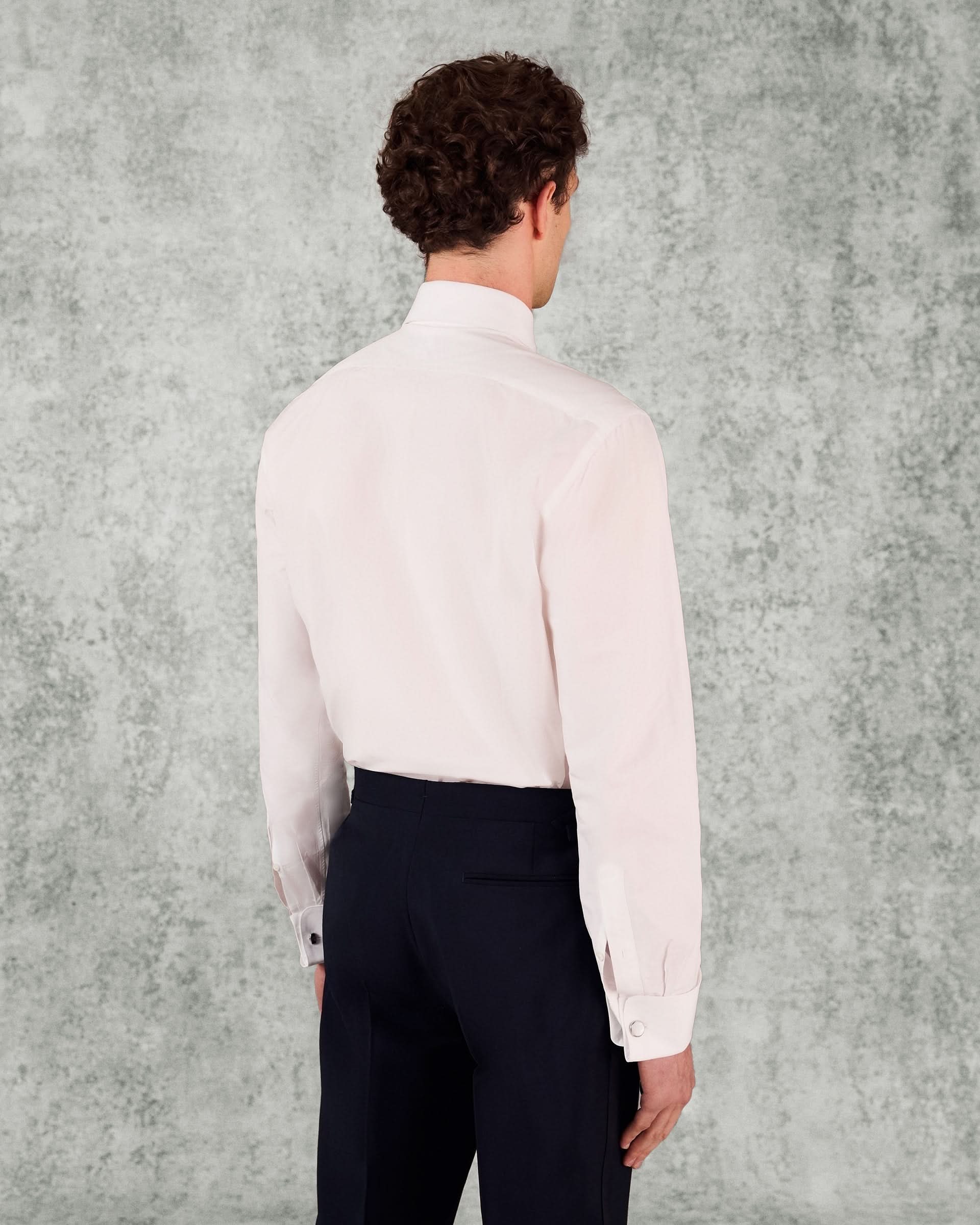 Bonham Pleated Evening Shirt White