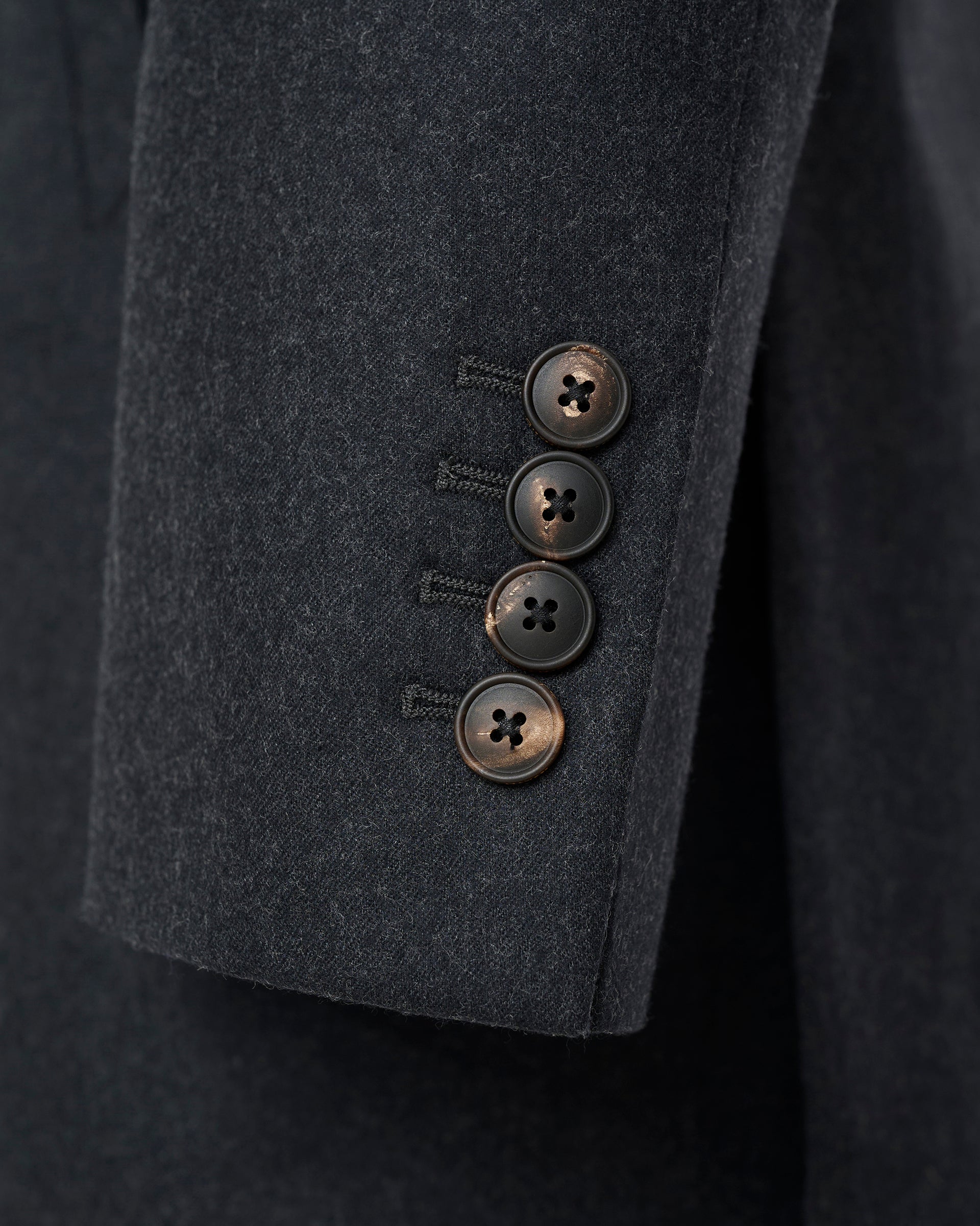 Bowles Wool Flannel Double Breasted Suit Jacket Grey