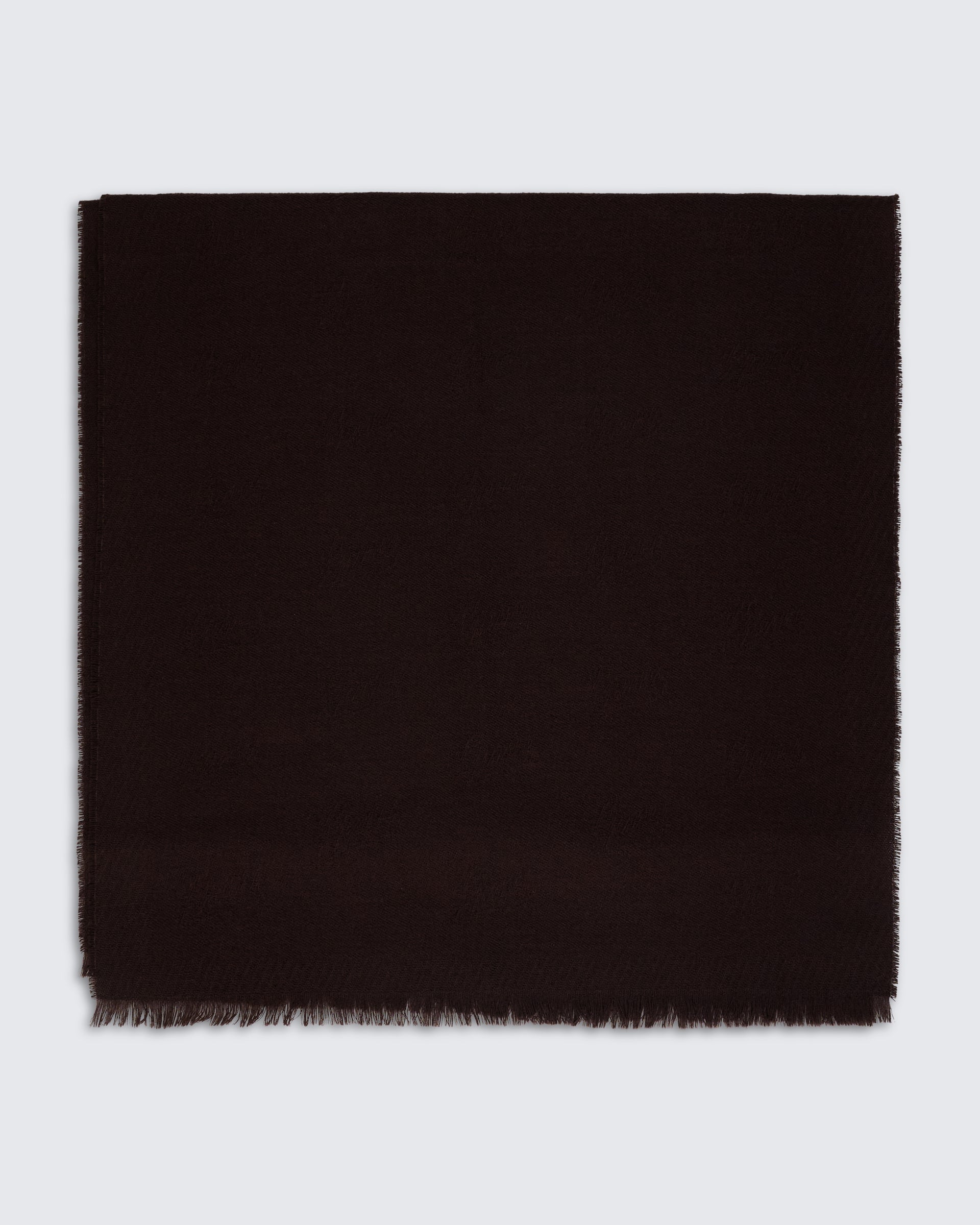 Kenmare Wool Scarf Monogram Burgundy