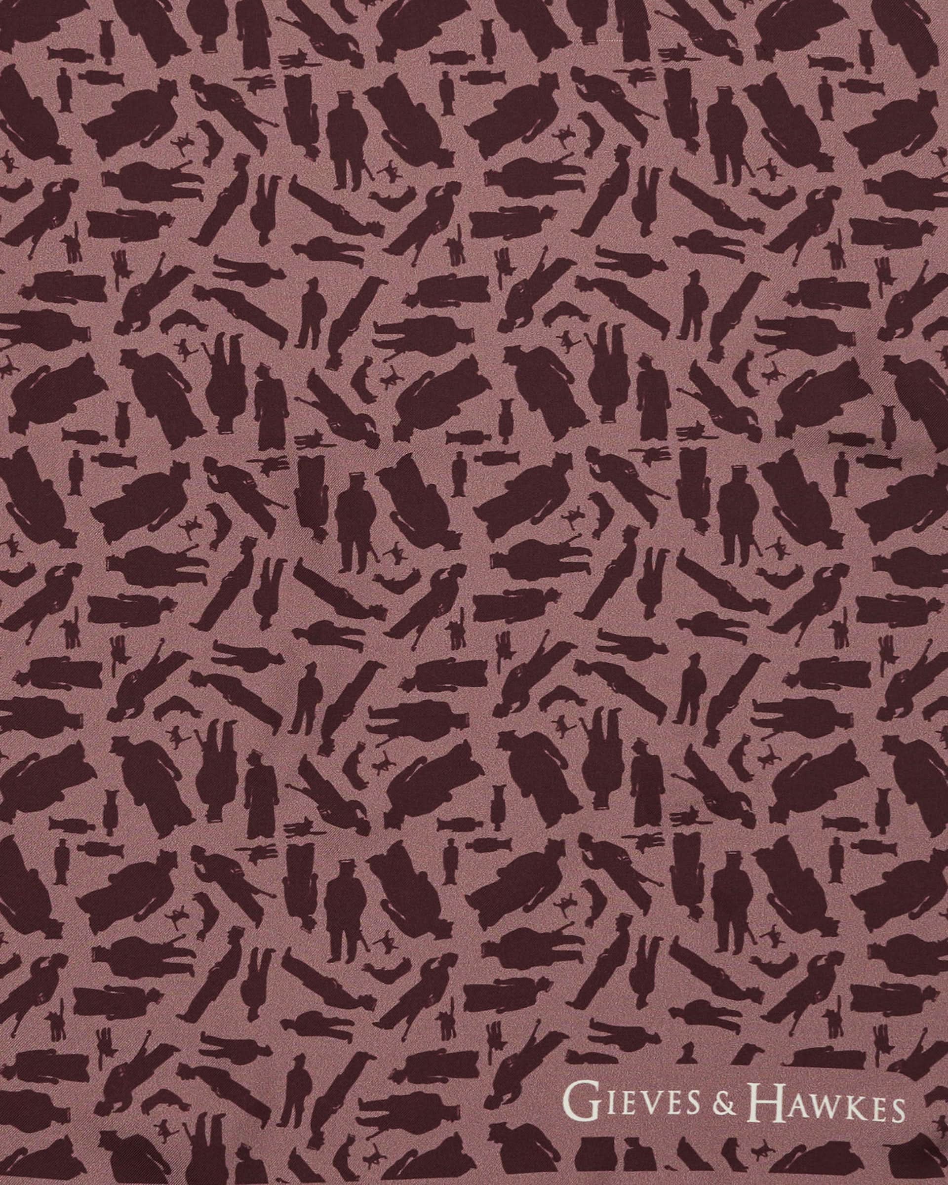 Barne Portsmouth Man Silk Pocket Square Mauve