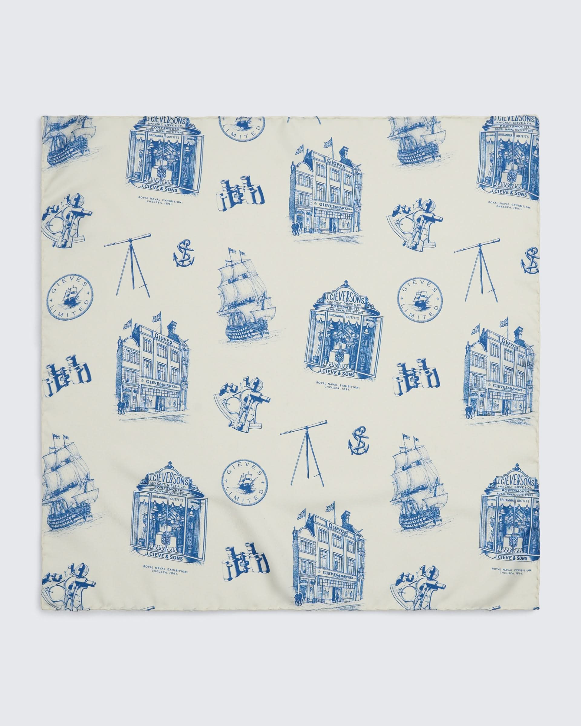 Barne Silk Portsmouth Heritage Pocket Square