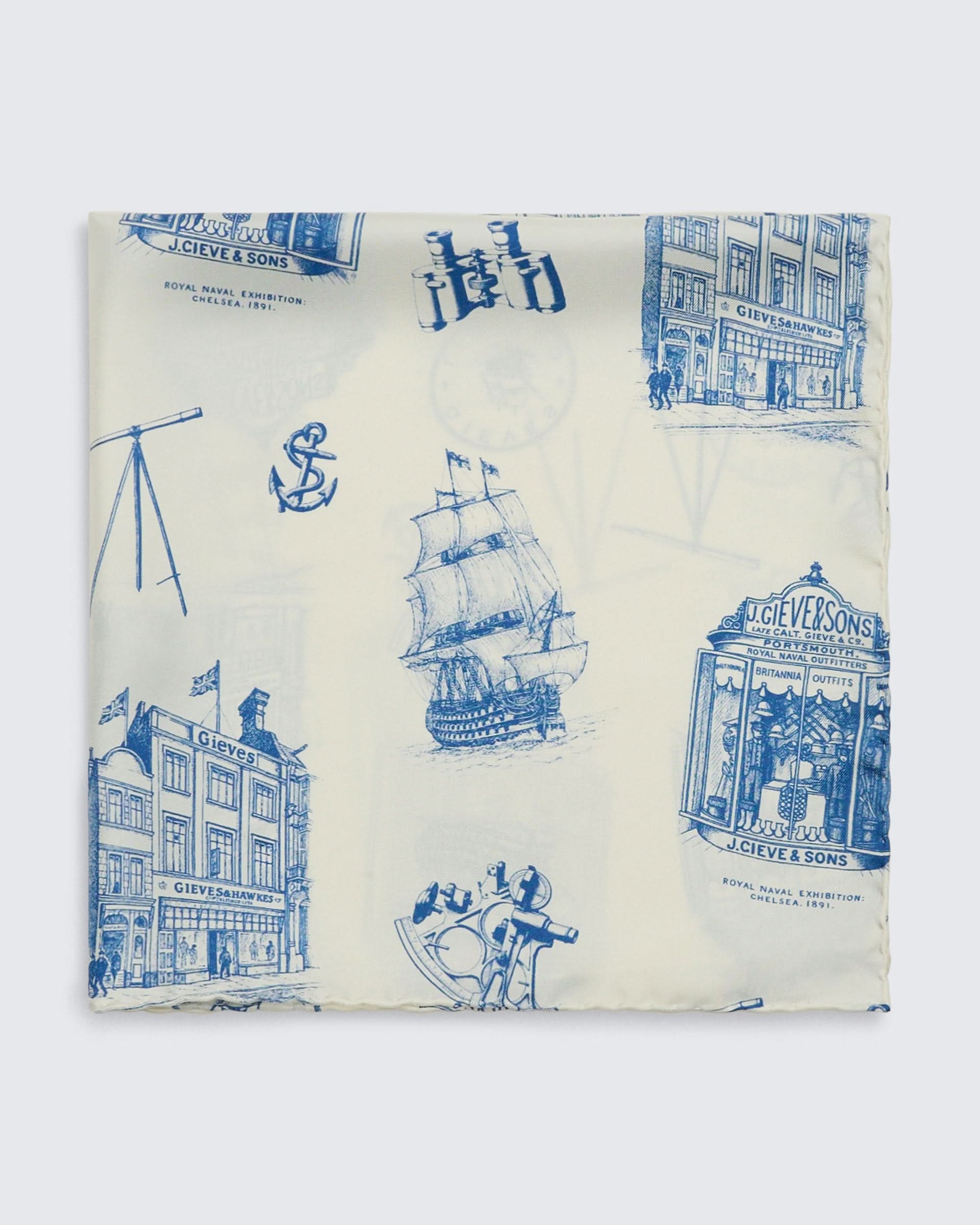 Barne Silk Portsmouth Heritage Pocket Square
