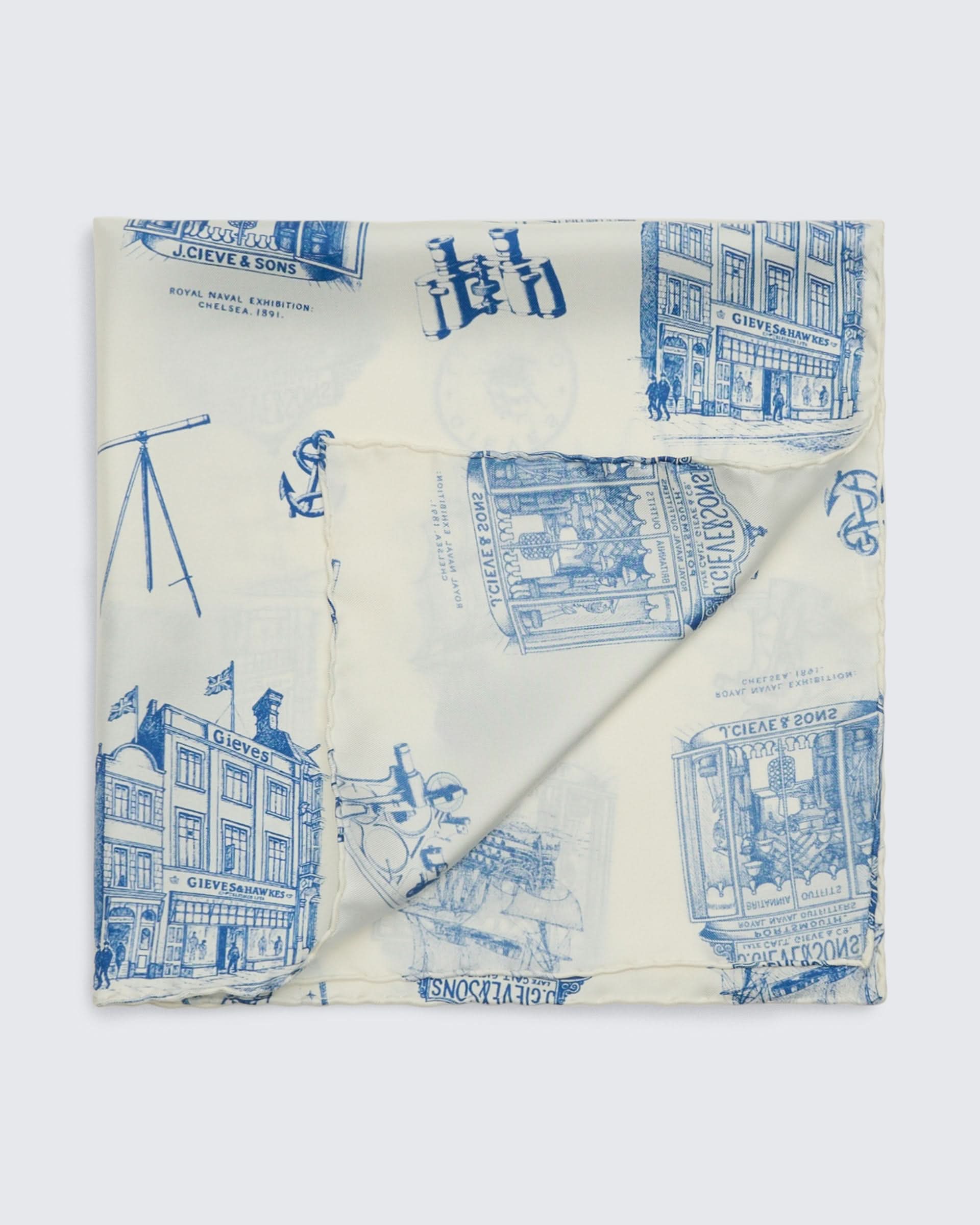 Barne Silk Portsmouth Heritage Pocket Square