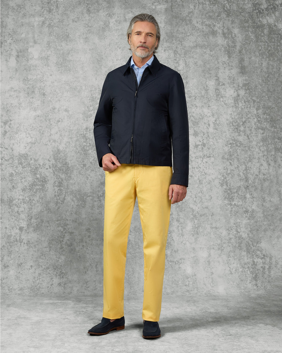 Barton Cotton & Nylon Plain Bomber Navy