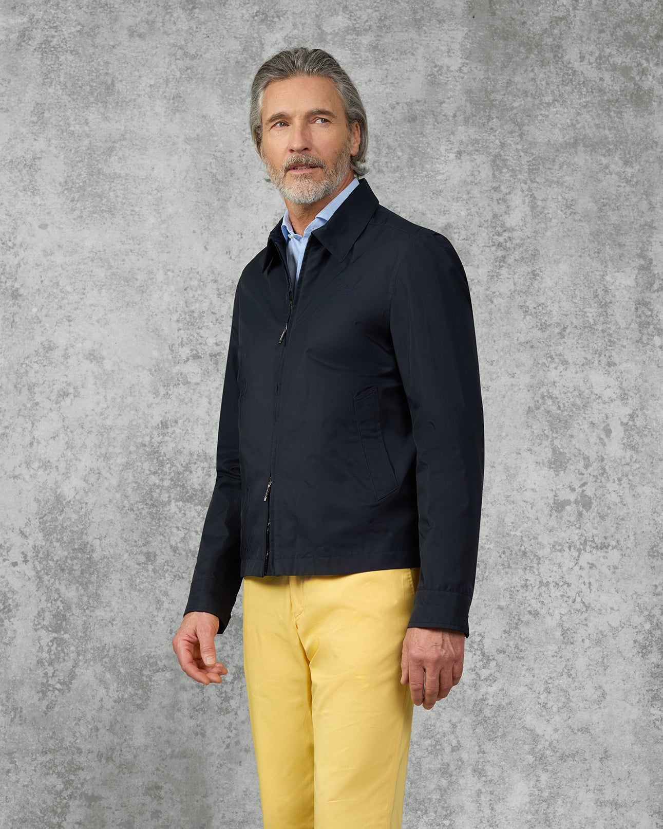 Barton Cotton & Nylon Plain Bomber Navy