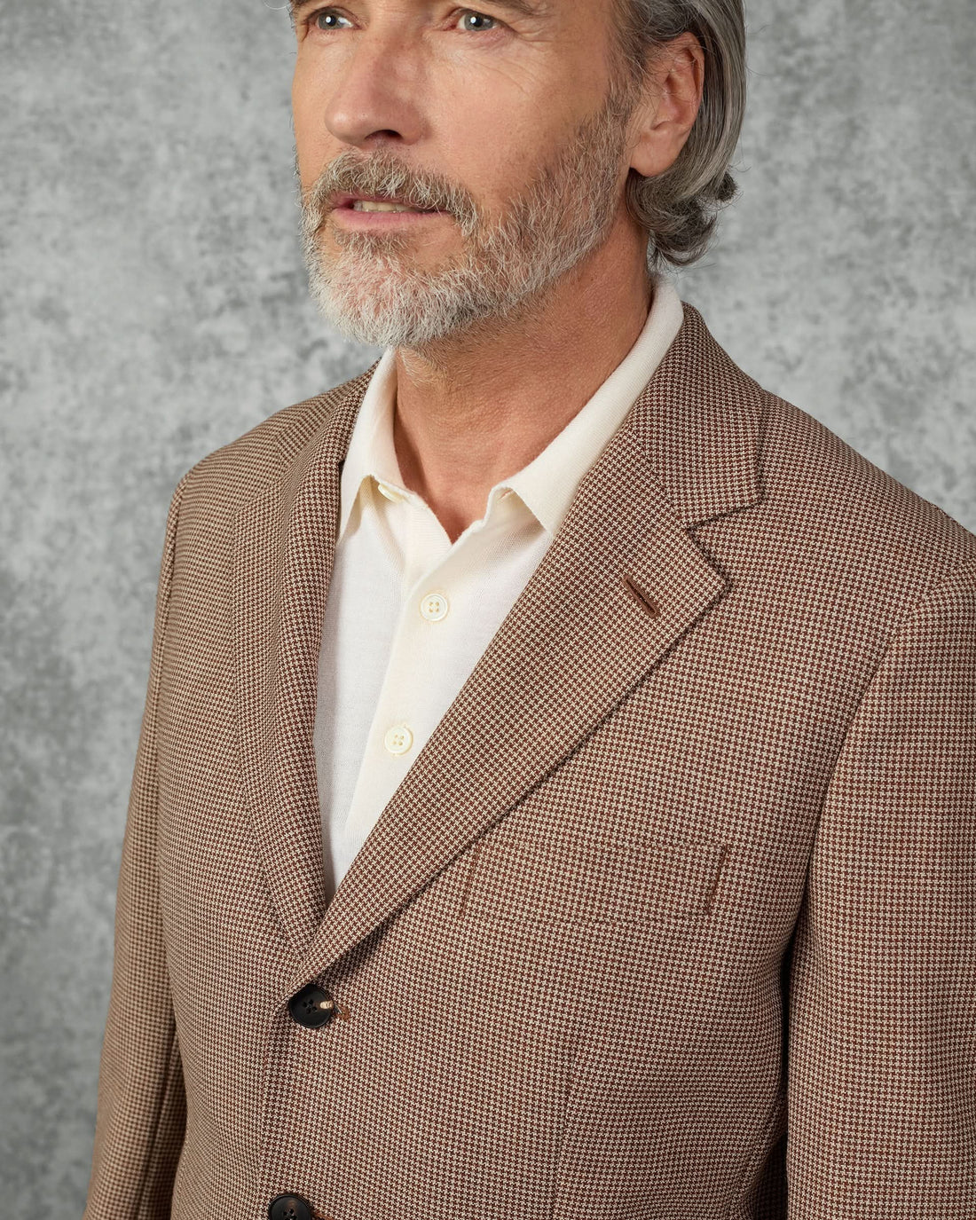 Beatty Merino Wool Puppytooth Blazer Burgundy/Wine