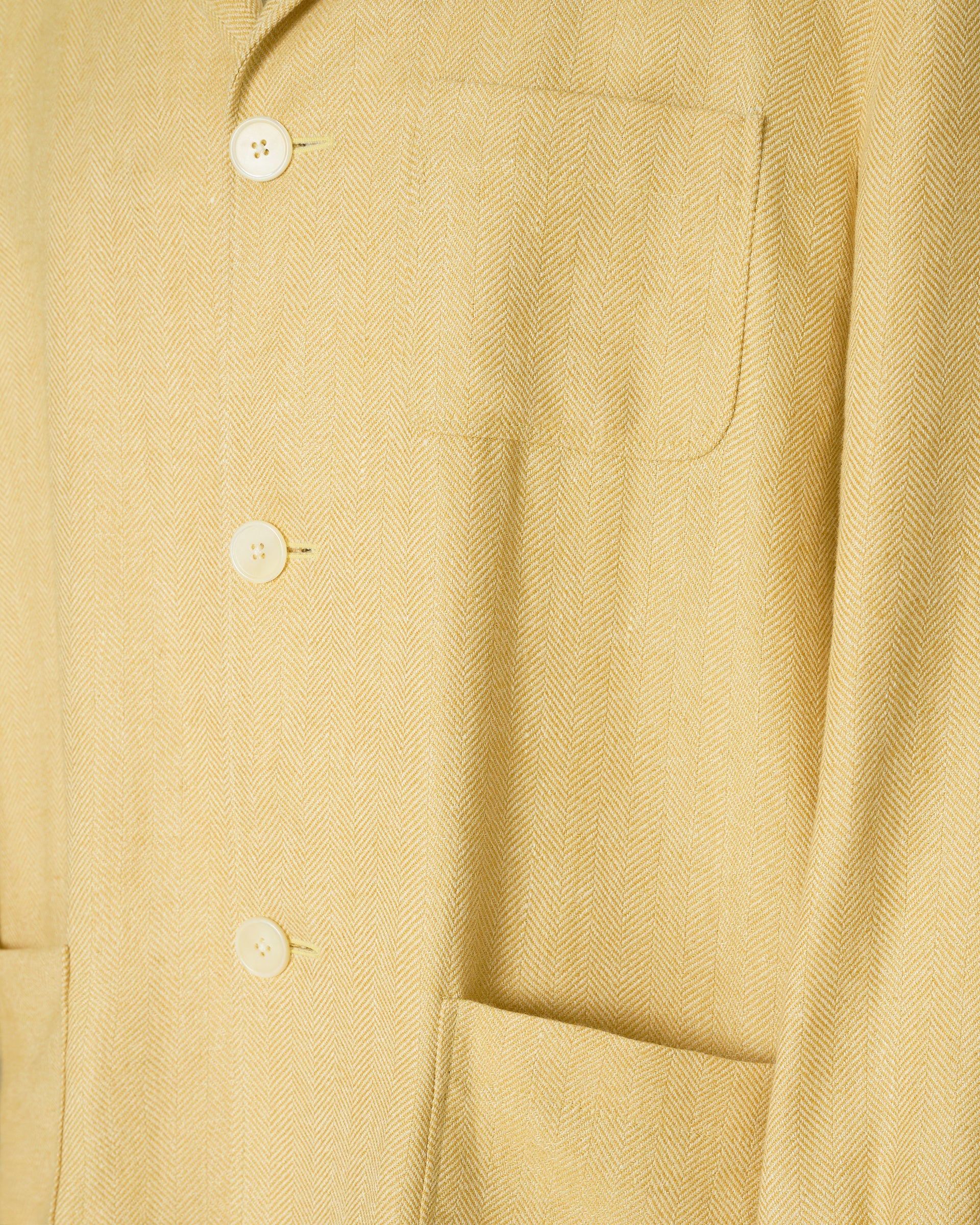 Burke Wool & Linen Herringbone Shacket Yellow