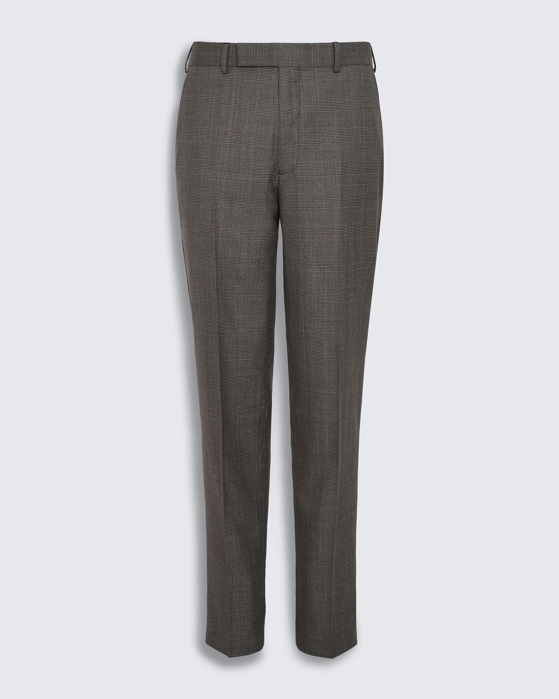 Bushell Wool Suit Trouser Brown Check