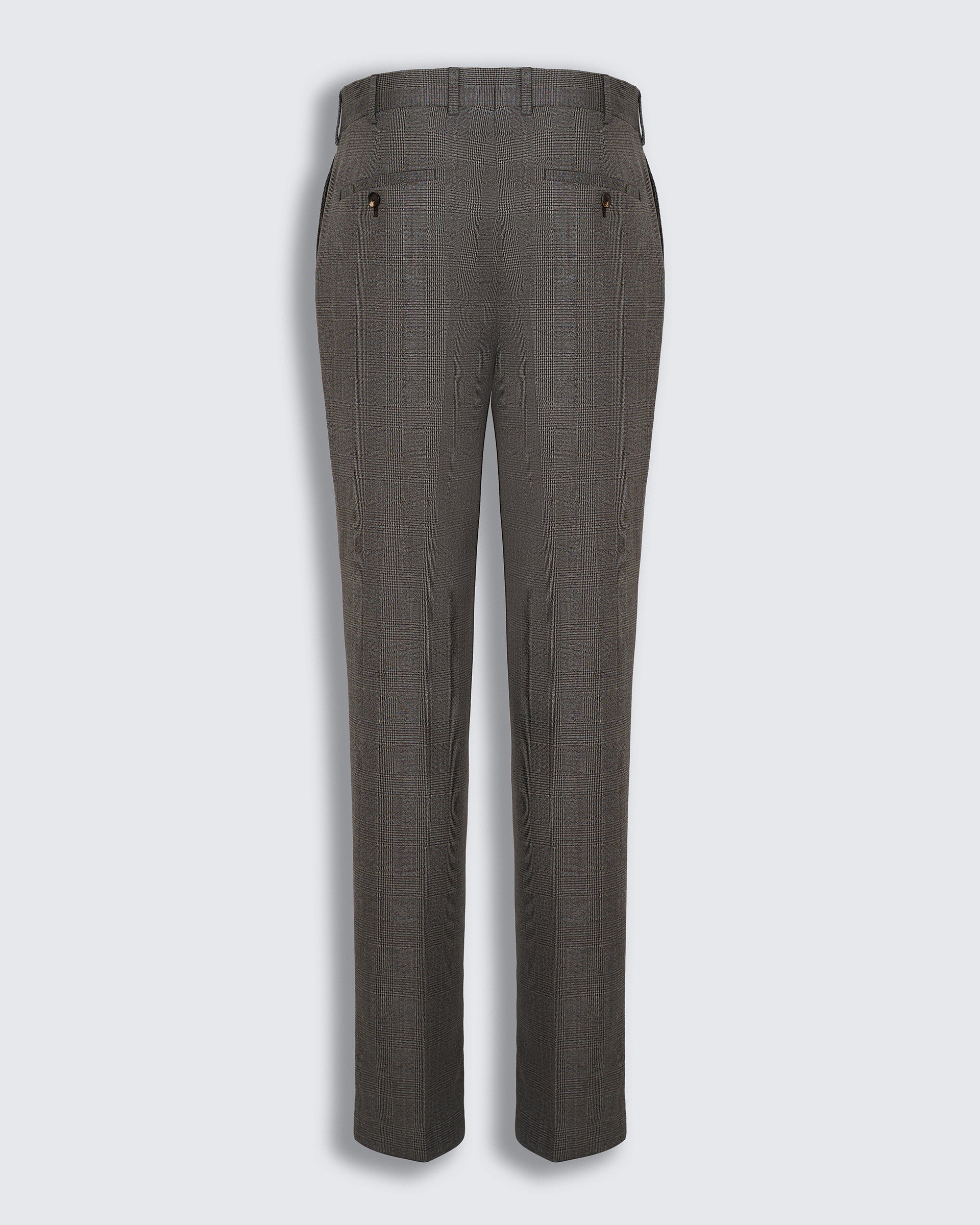 Bushell Wool Suit Trouser Brown Check