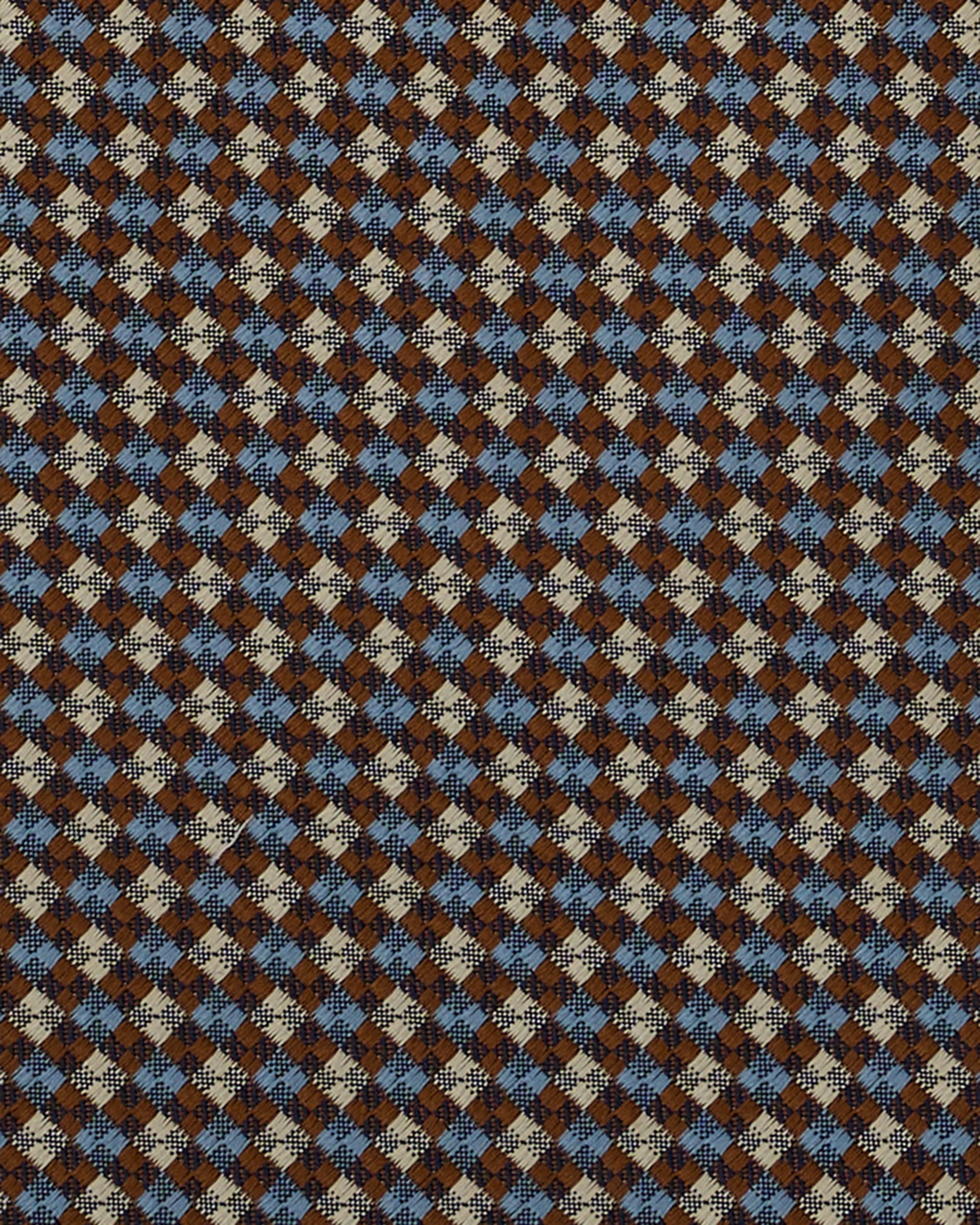 Carberry Brown & Blue Fancy Neat Tie