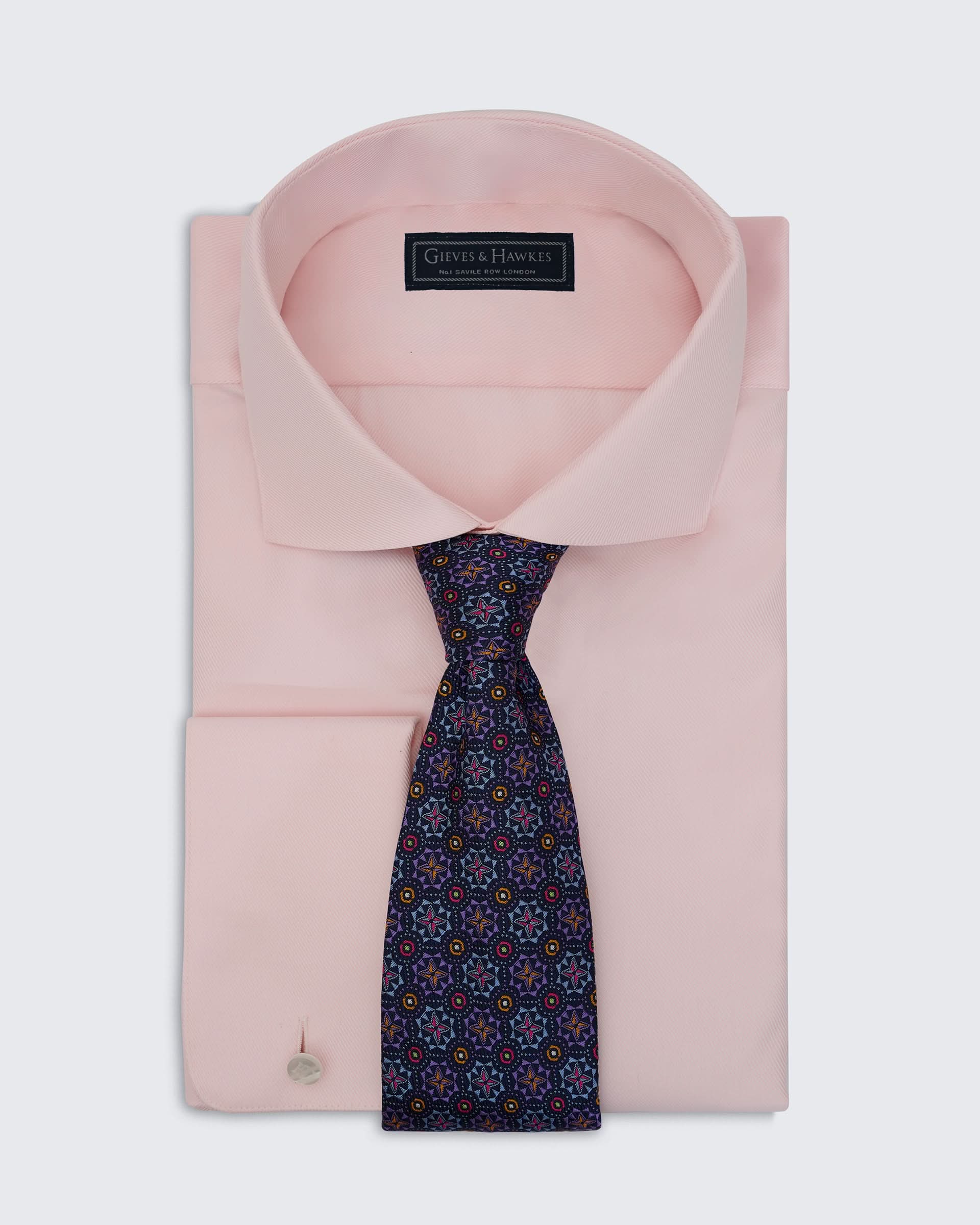 Carberry Silk Geometric Purple Tie