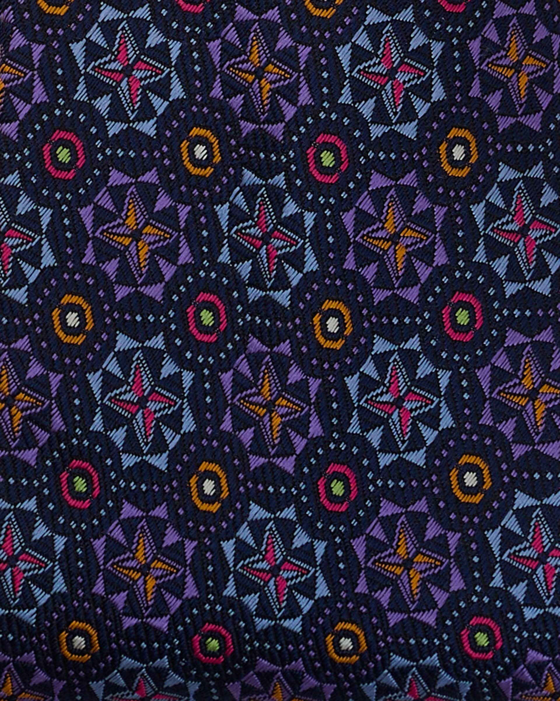 Carberry Silk Geometric Purple Tie