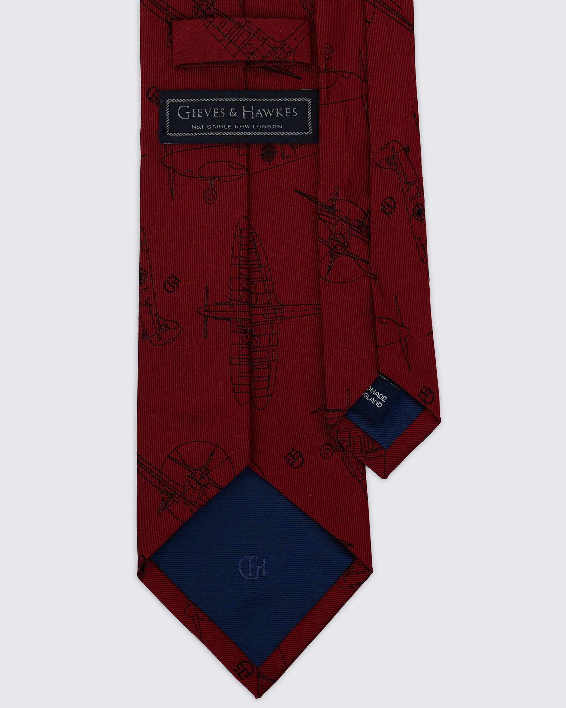 Carberry RAF Plane Tie Red