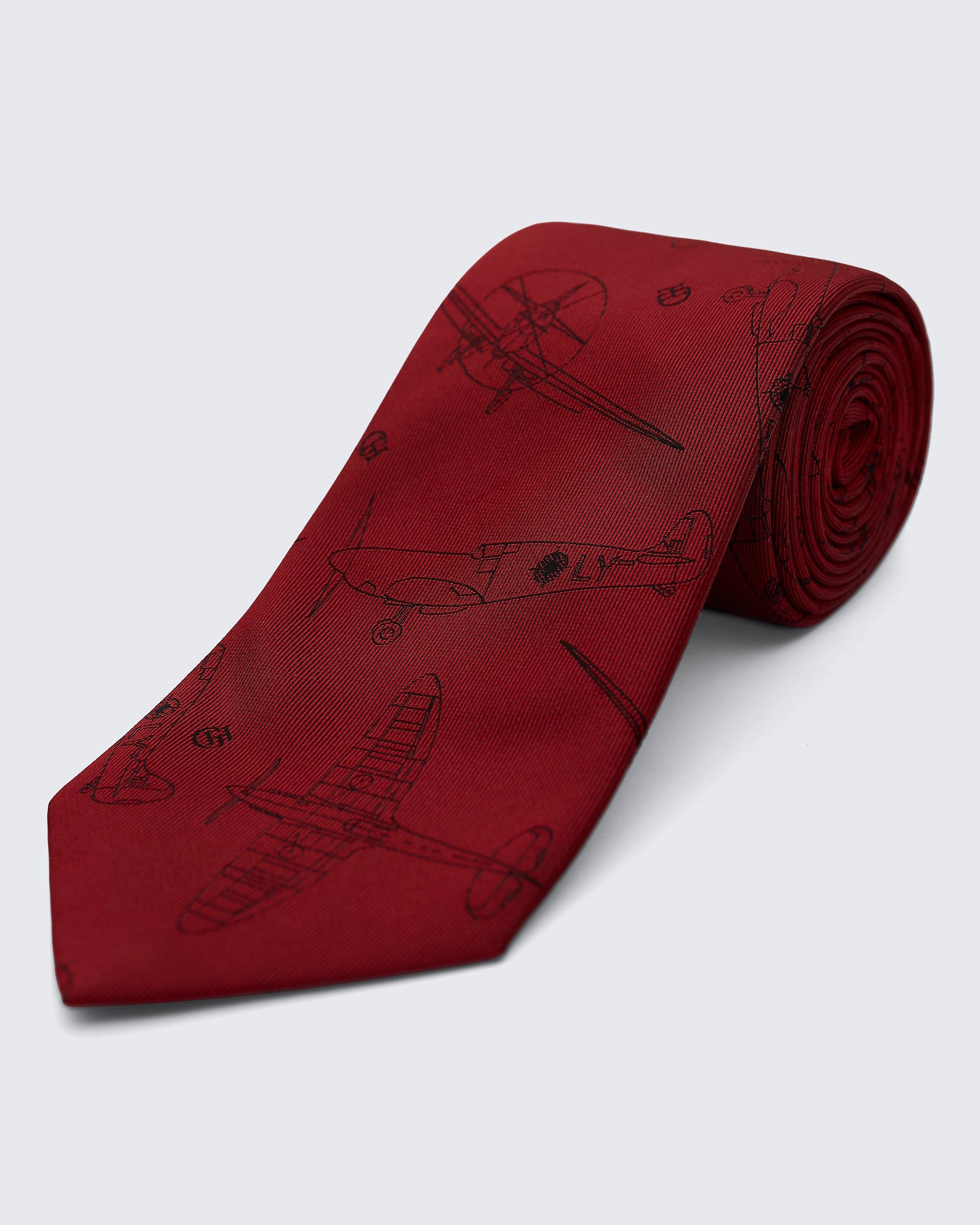 Carberry RAF Plane Tie Red