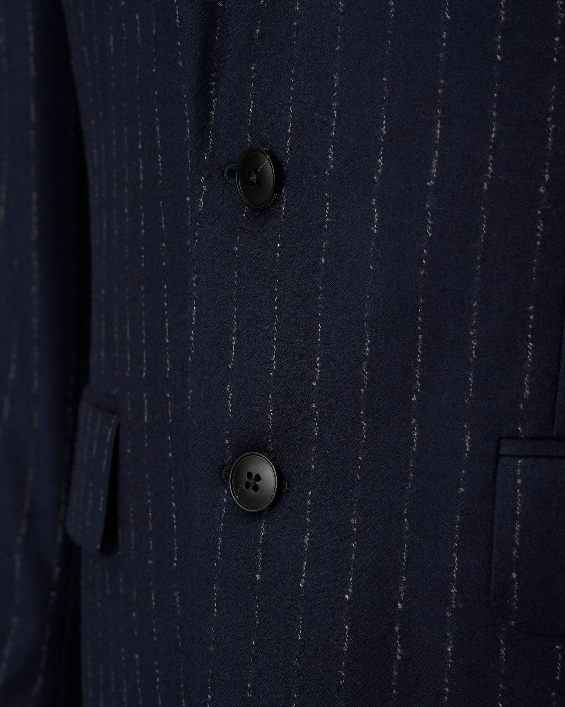 Churchill Suit Jacket Navy Morse Code Flannel