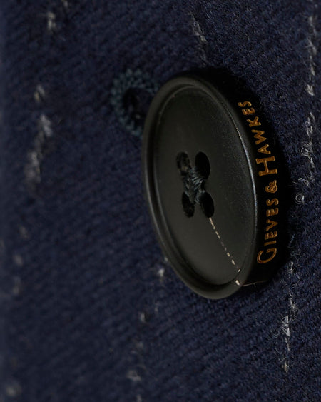 Churchill Wool Cashmere Morse Code Suit Navy