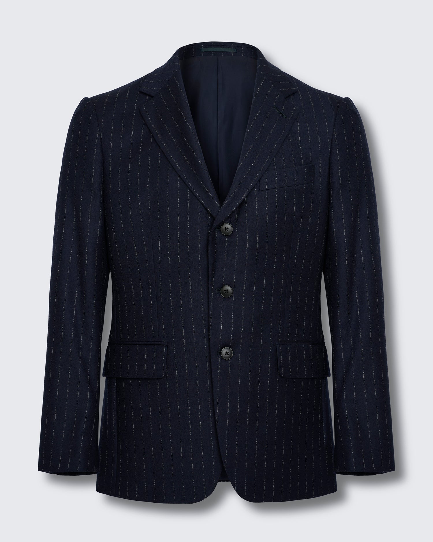 Churchill Wool Cashmere Morse Code Suit Navy