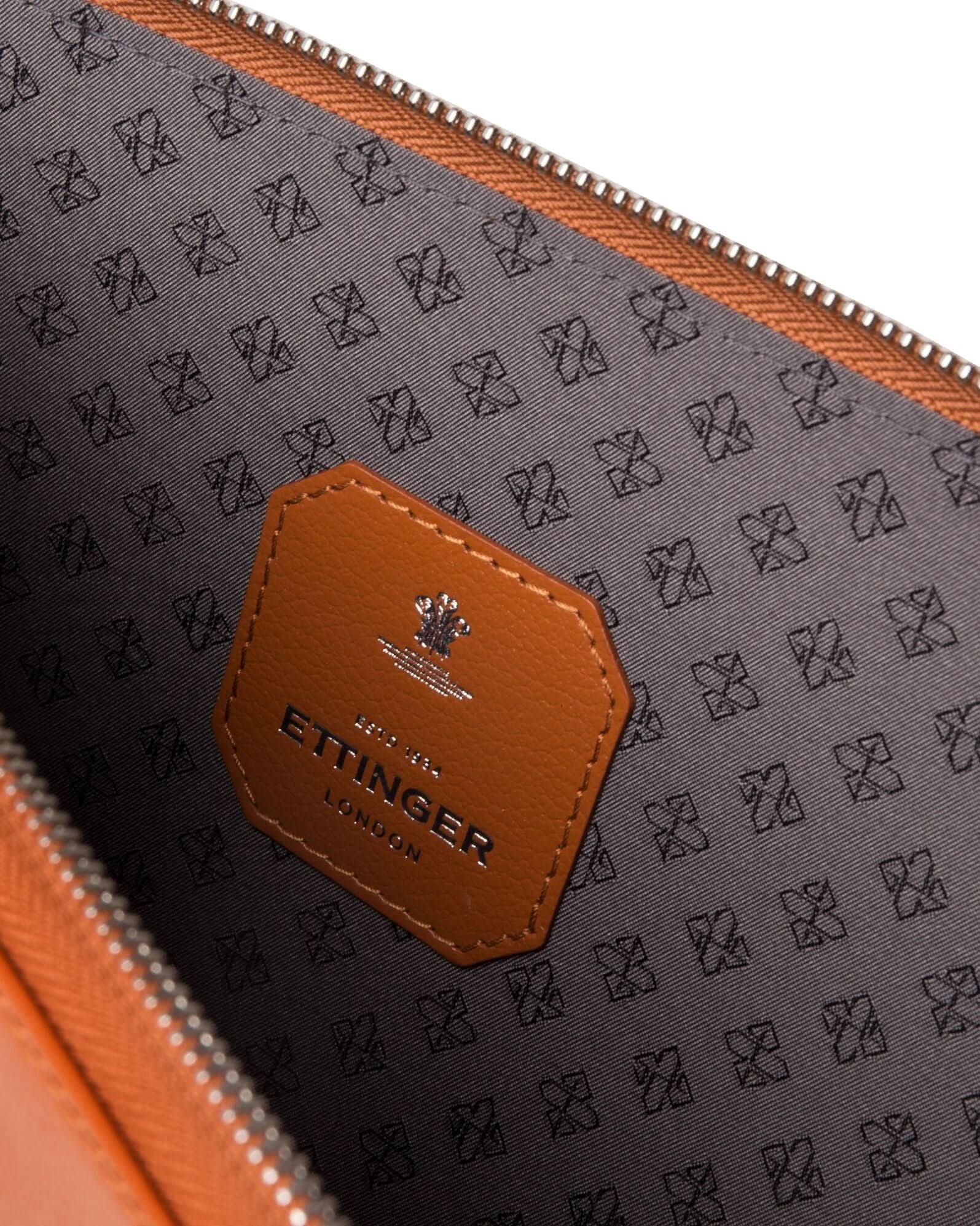 Capra Large Zip Pouch Tan