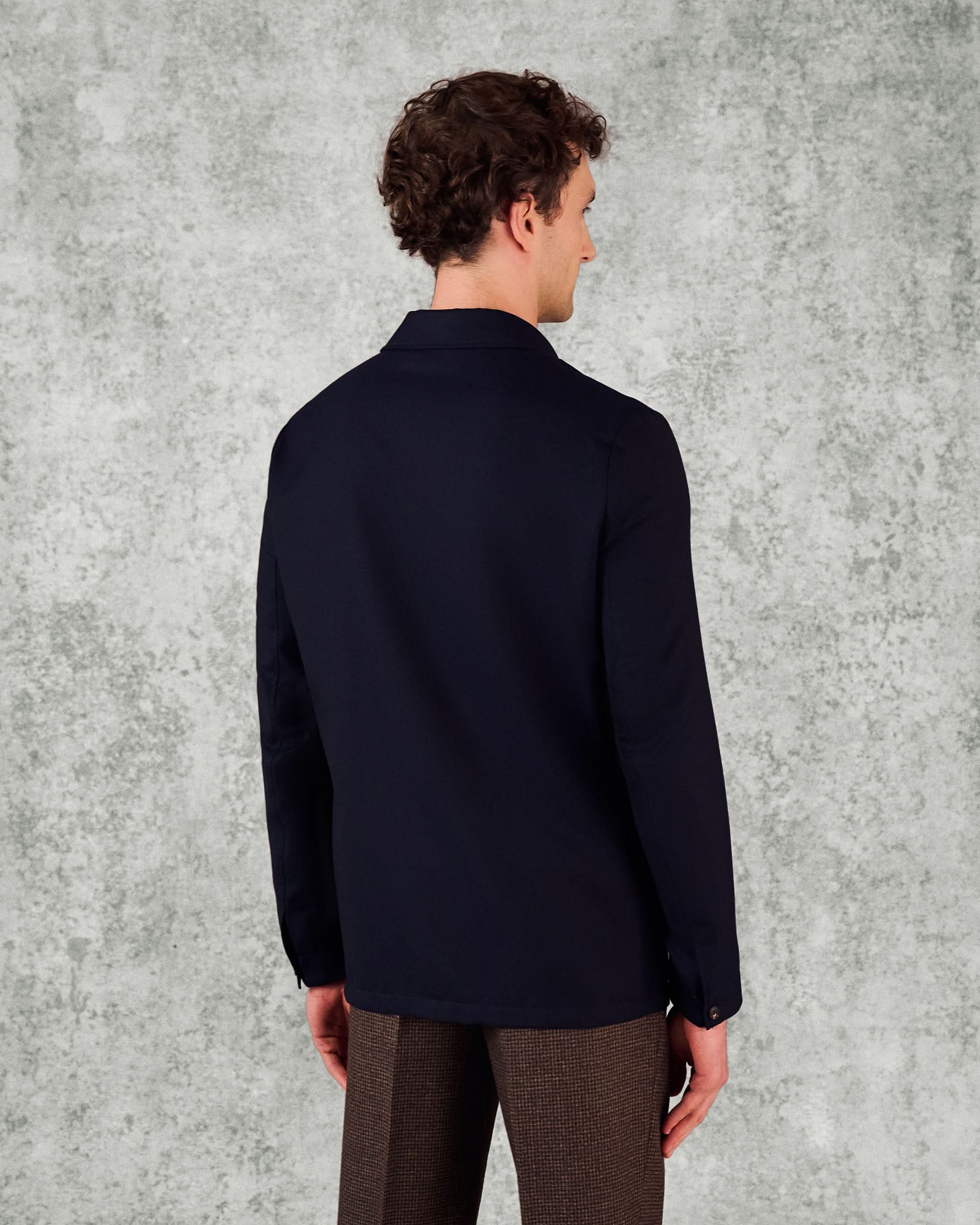 Cuddy Shirt Hopsack Navy