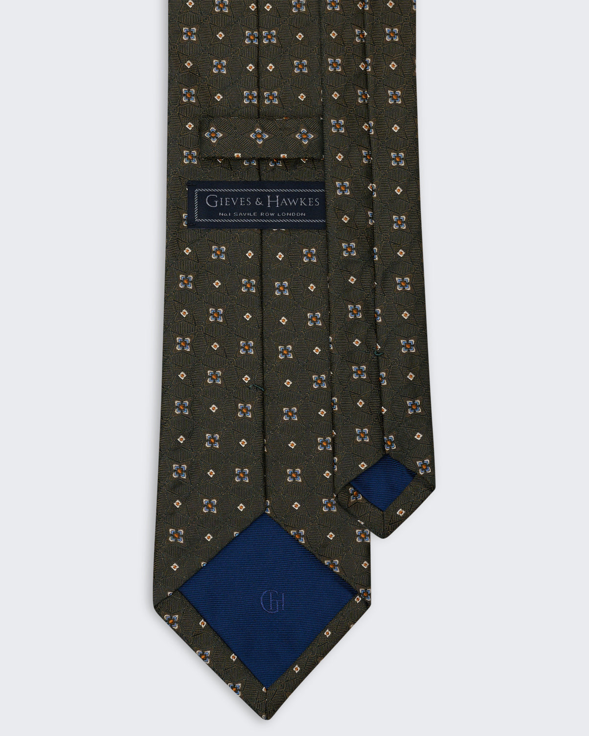 Carberry Jacquard Diamond Tie Khaki