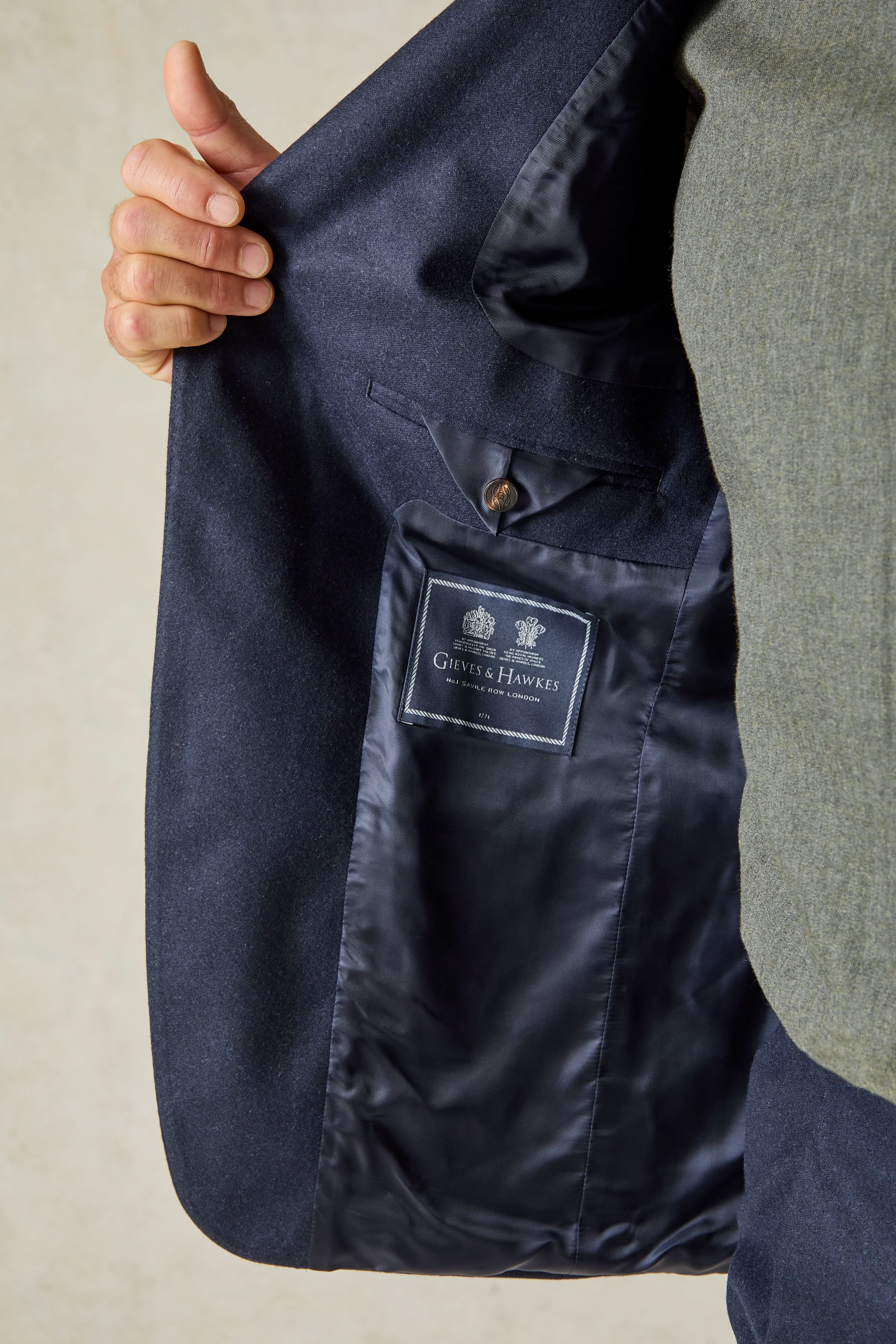 Cartwright Wool Flannel Suit Jacket Navy