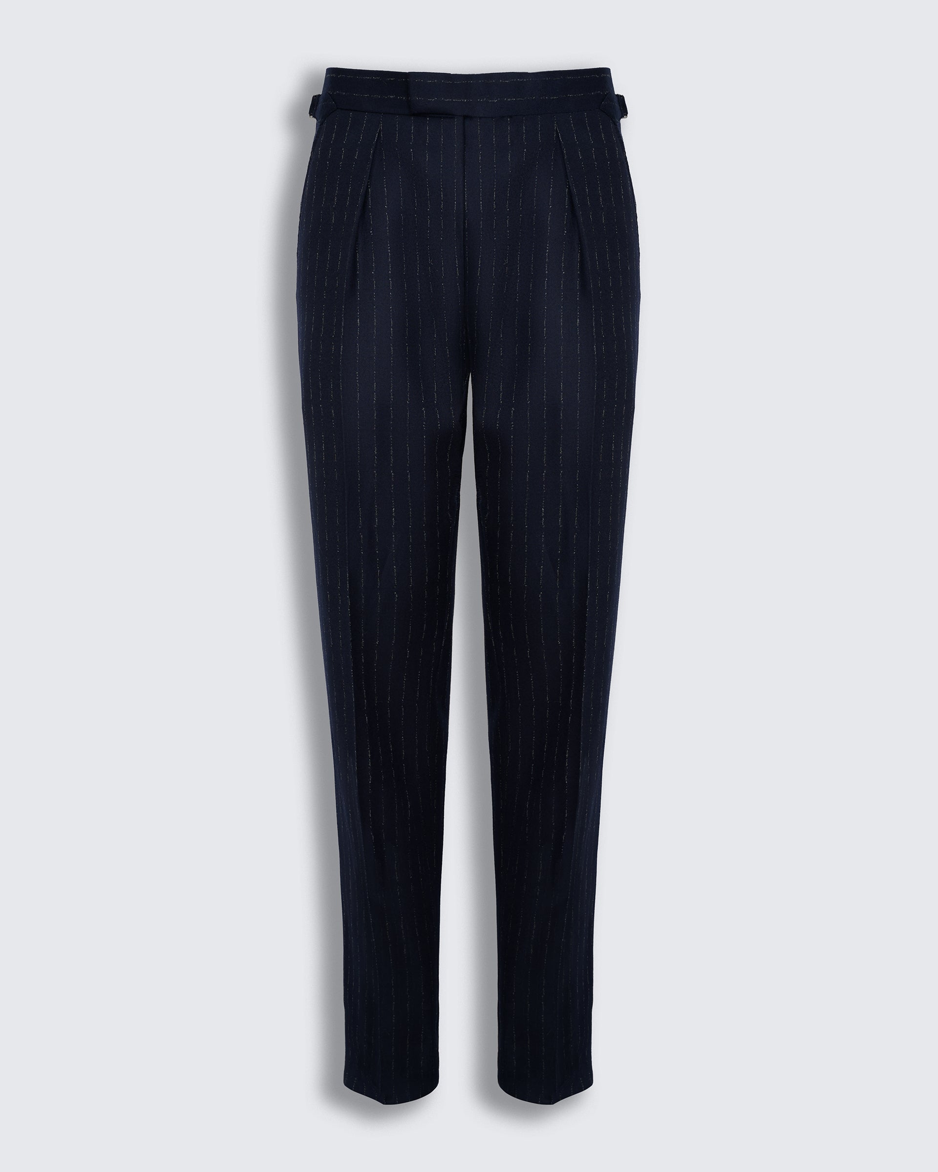 Churchill Suit Trouser Navy Morse Code Flannel