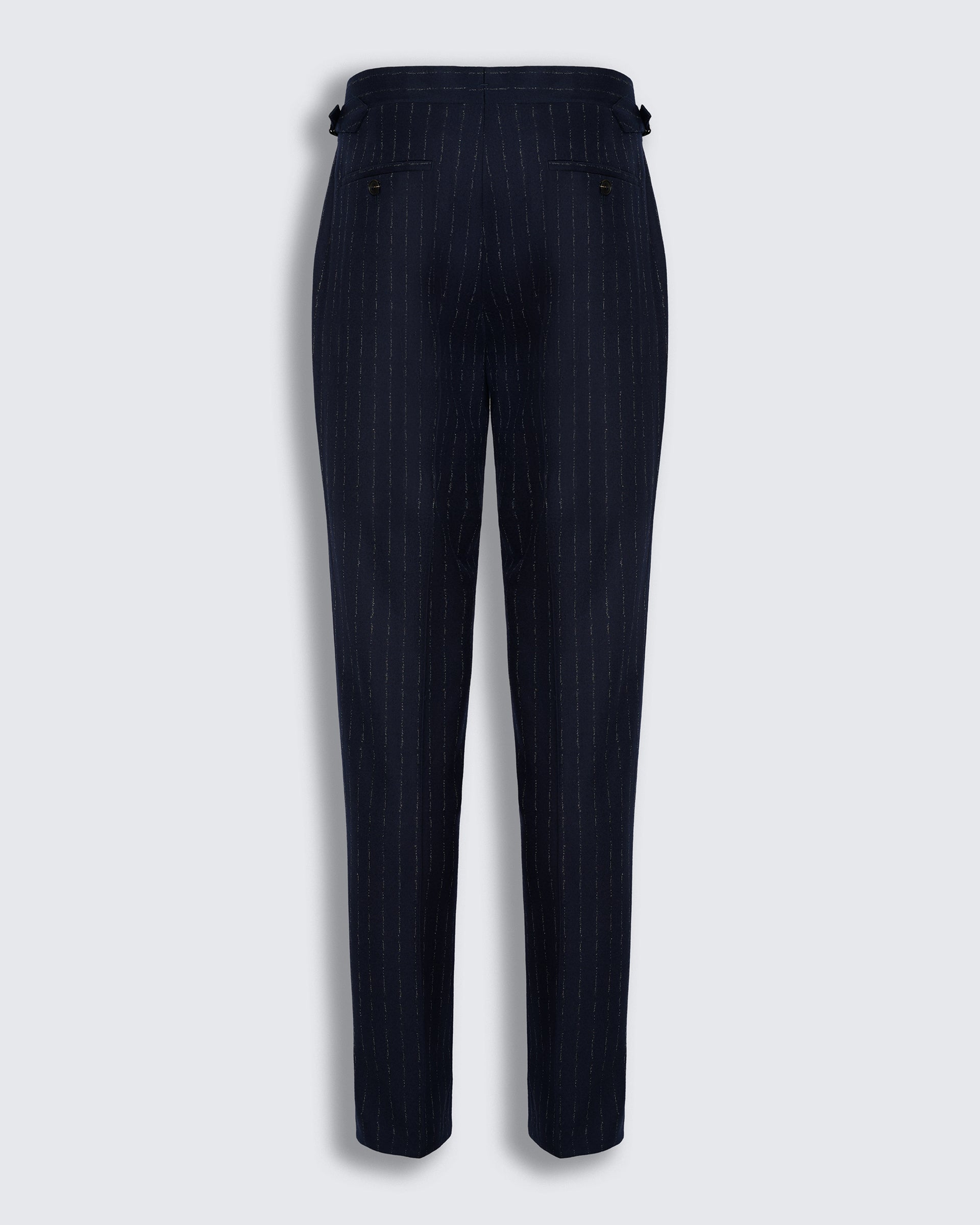 Churchill Suit Trouser Navy Morse Code Flannel