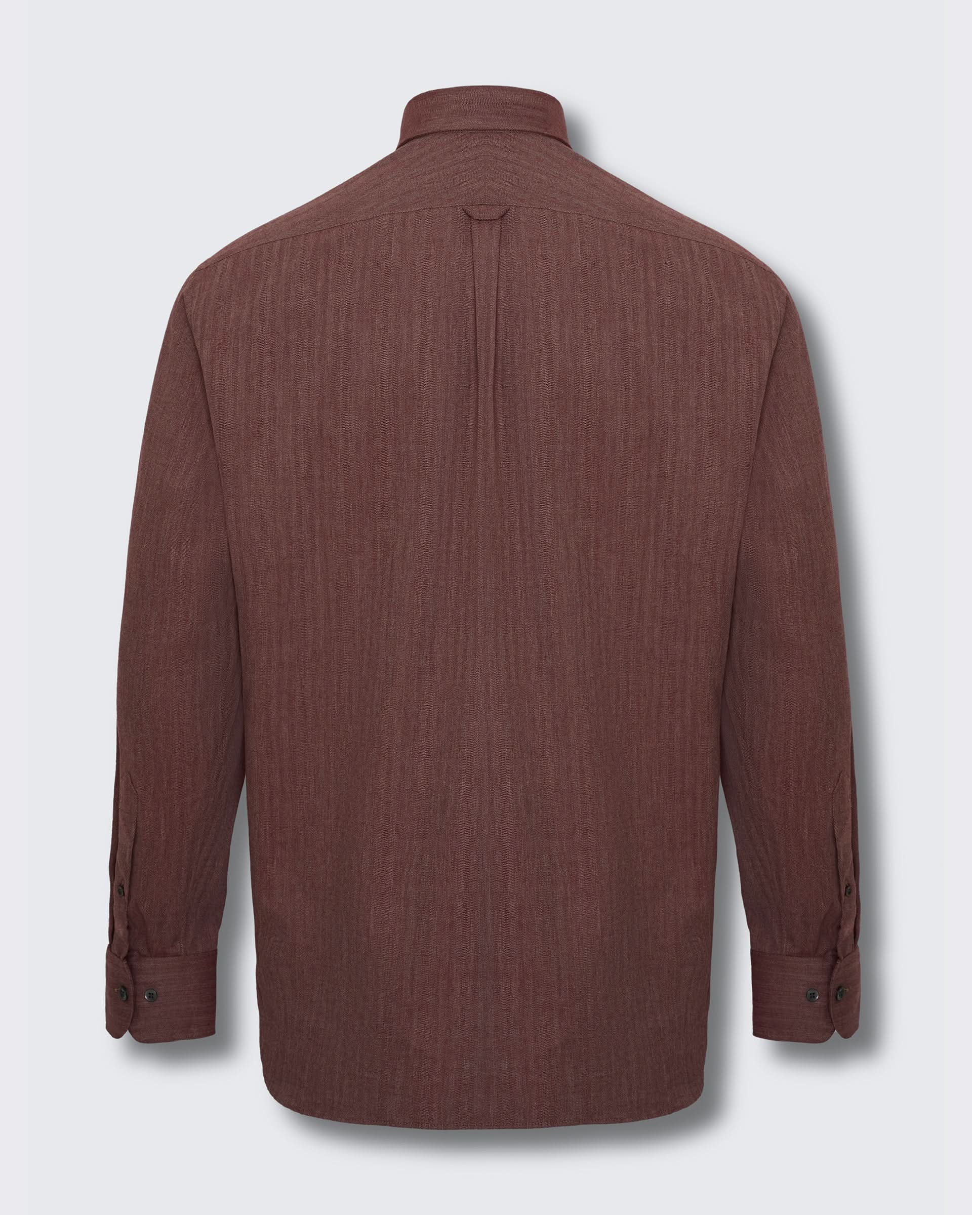 Day Herringbone Spread Shirt Burgundy