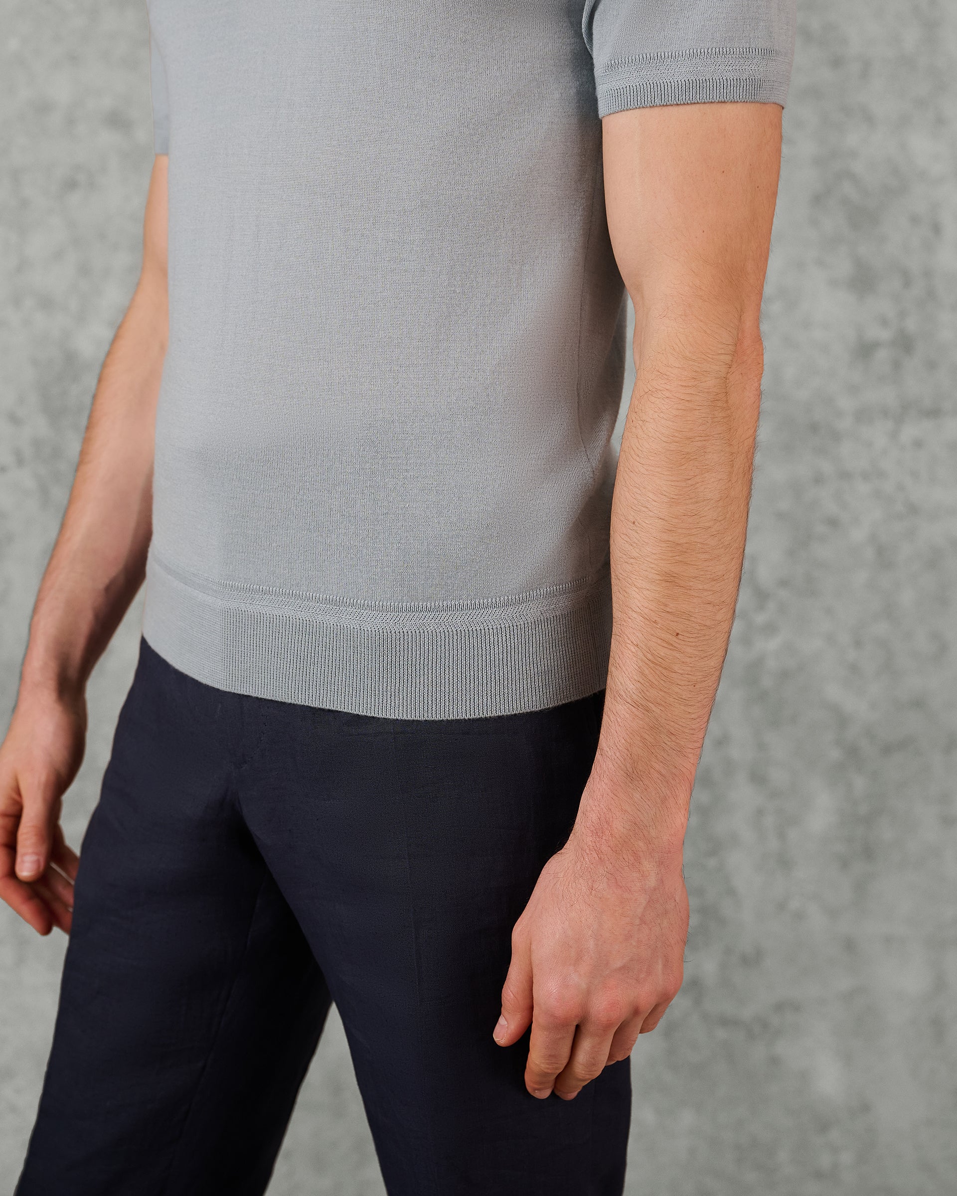 Dicken Merino Wool Silk Cashmere Polo Shirt