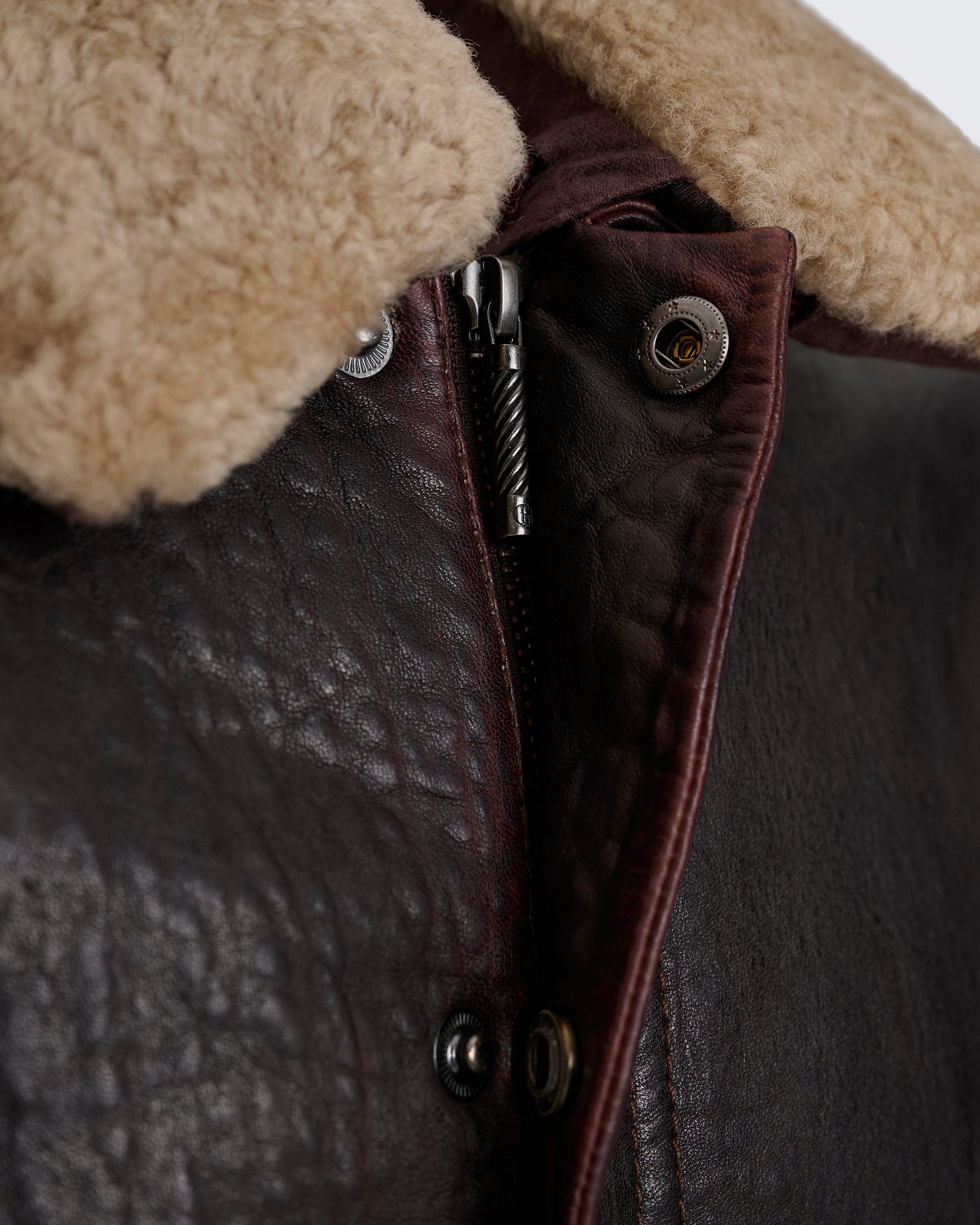 Dick Leather Aviator Jacket Brown