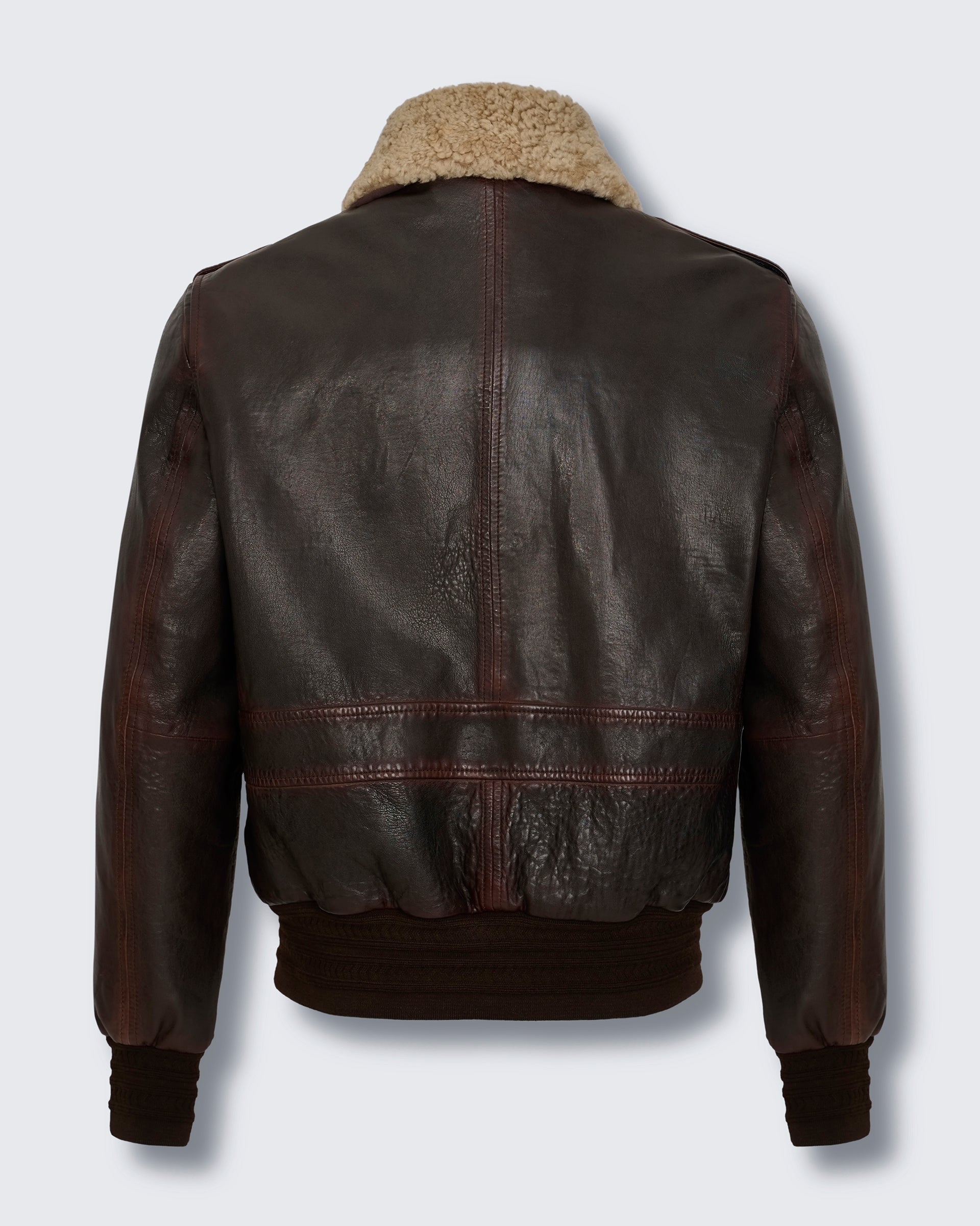 Dick Leather Aviator Jacket Brown