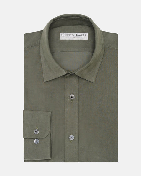 Lawson Cord Button Down Shirt Olive