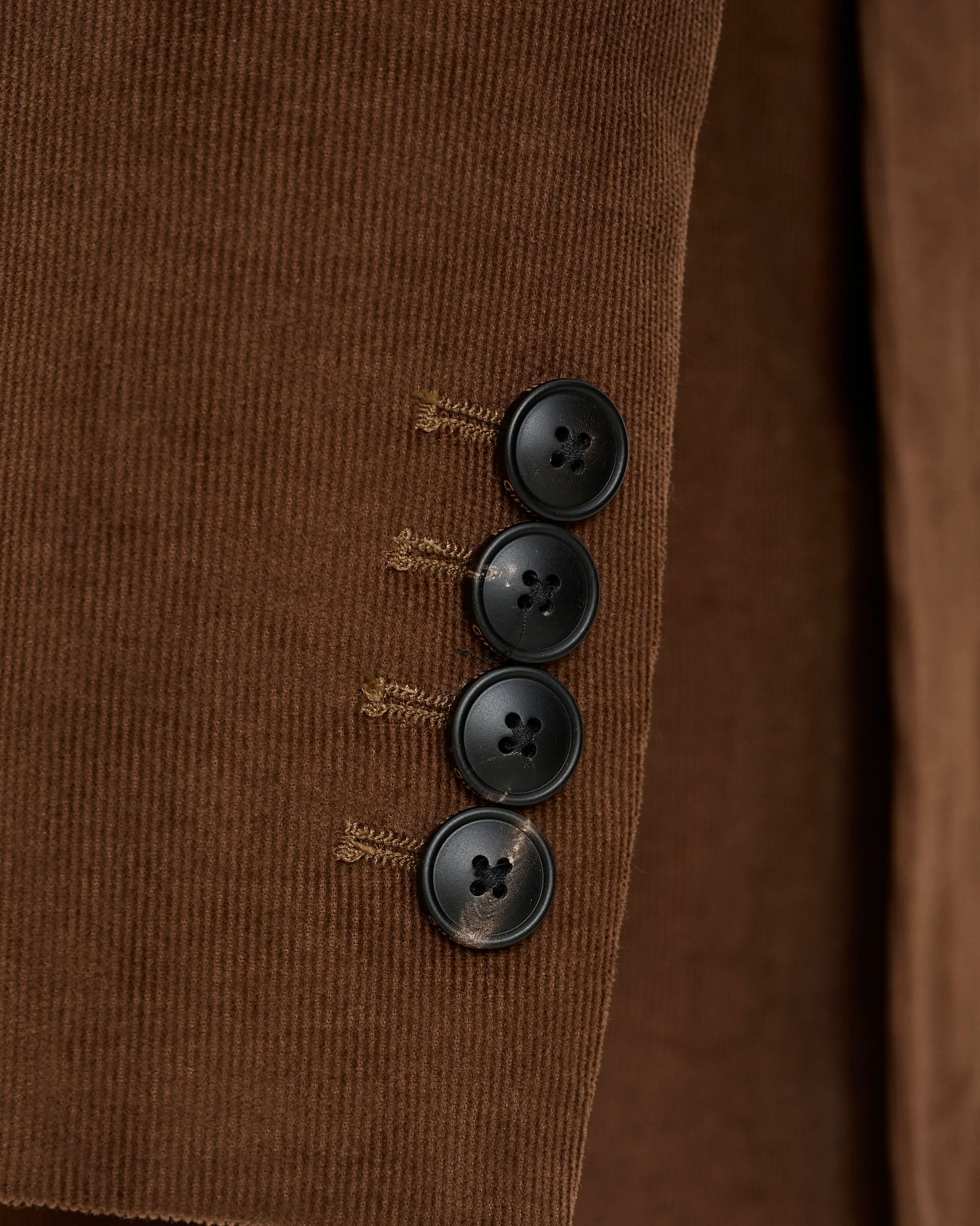Dodge Cotton Elastane Baby Cord Suit Jacket Brown