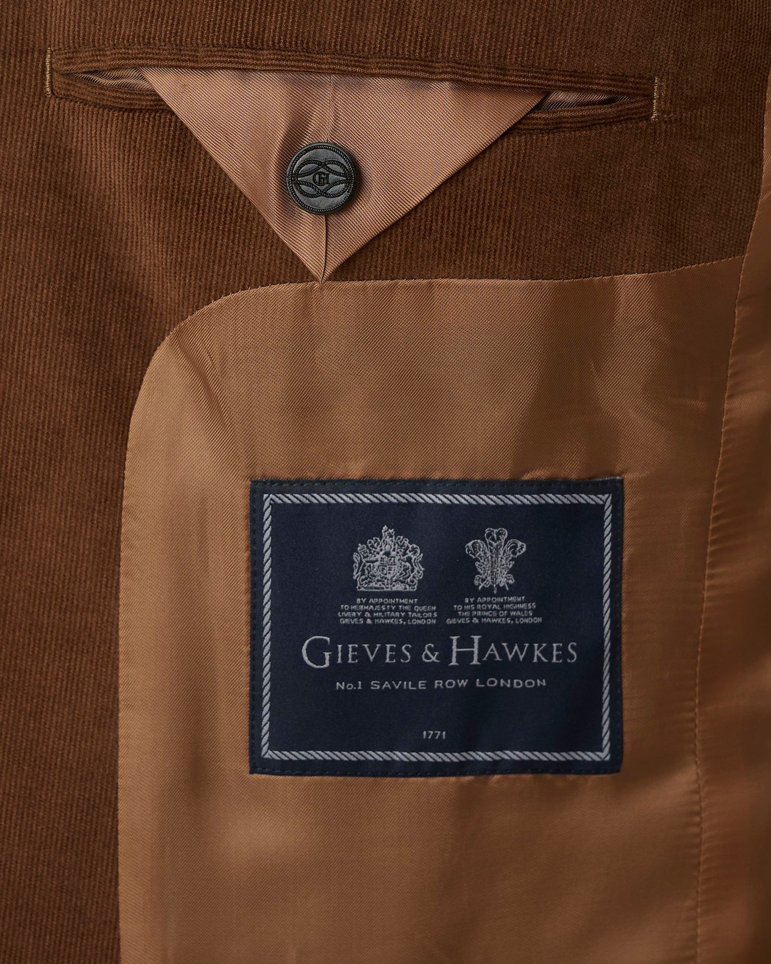 Dodge Cotton Elastine Baby Cord Suit Brown