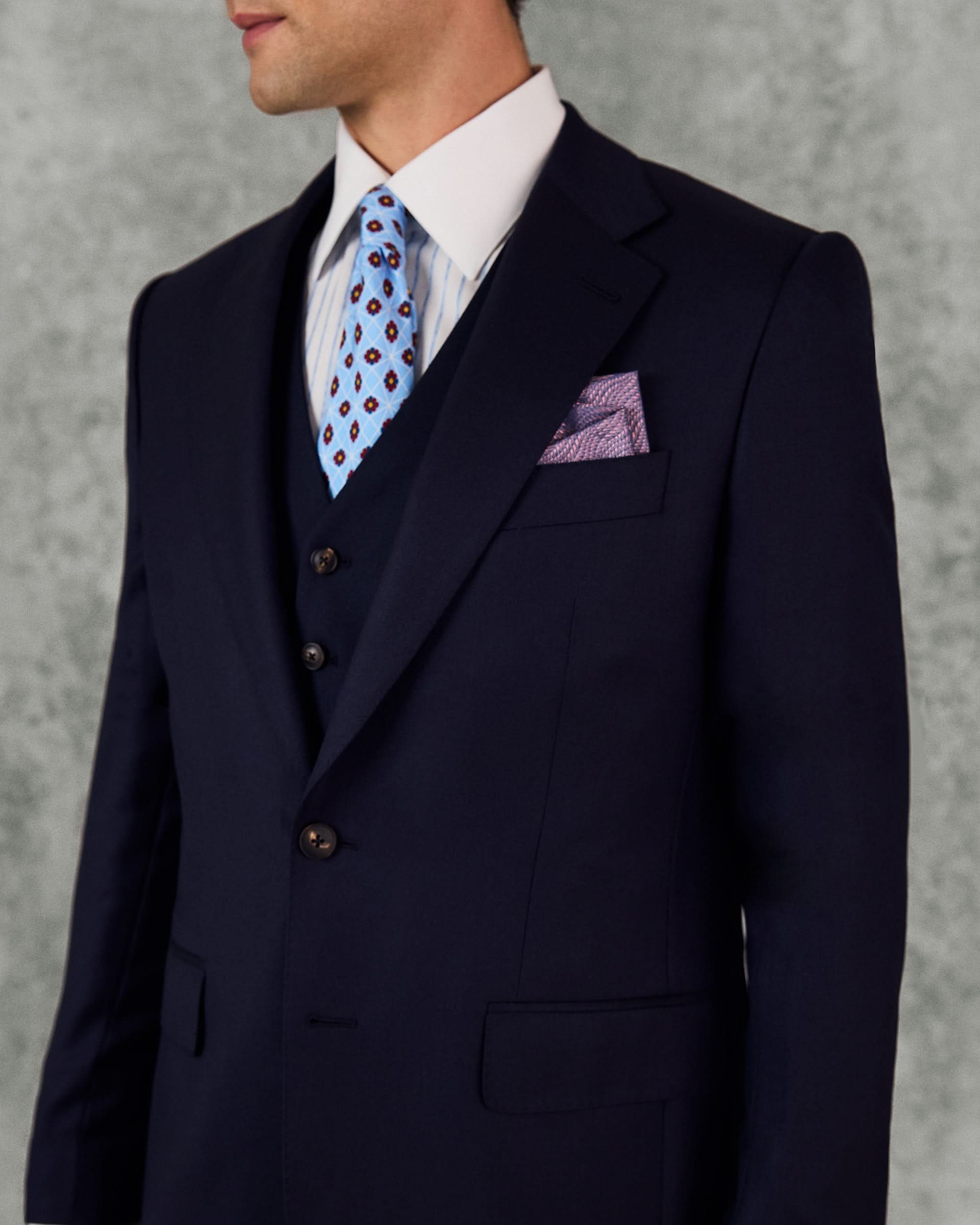 Doughty Wool Twill Suit Navy