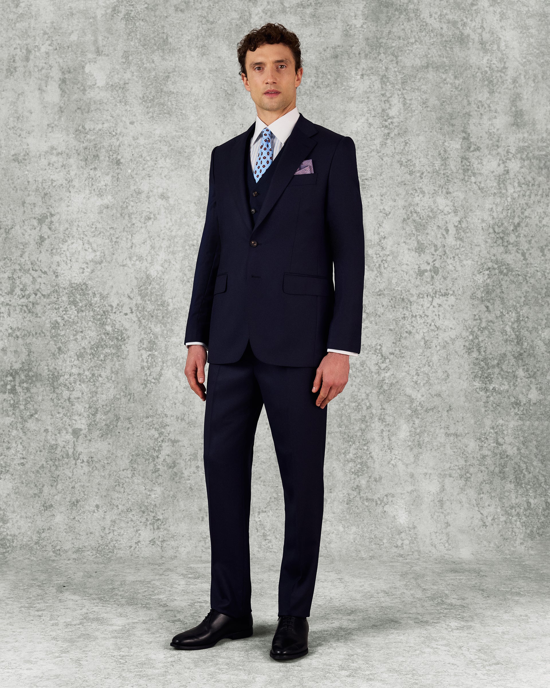 Doughty Wool Twill Suit Navy