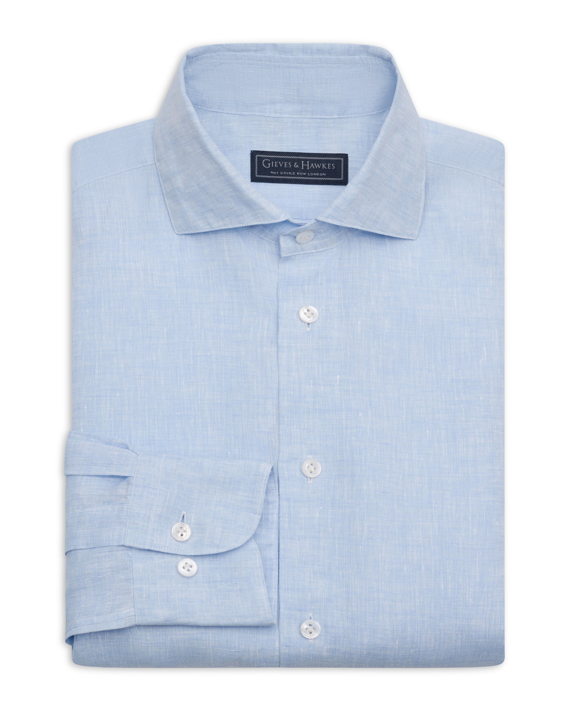 Dixon Linen Shirt Pale Blue