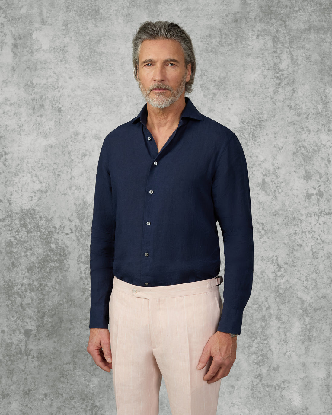 Dixon Linen Shirt Navy