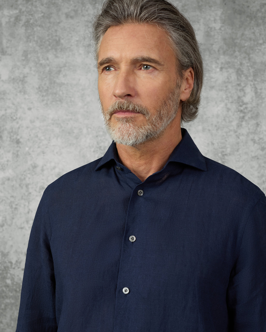 Dixon Linen Shirt Navy