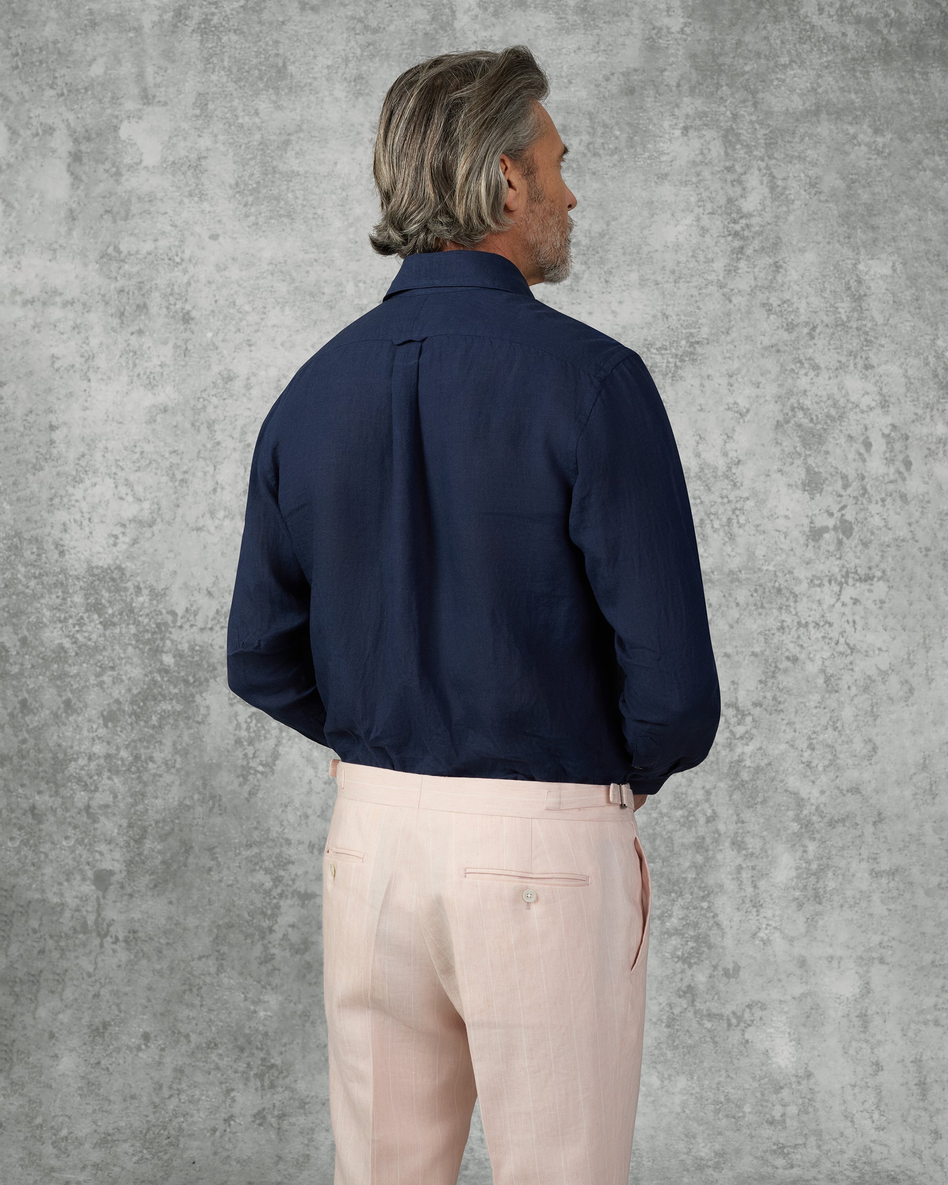 Dixon Linen Shirt Navy