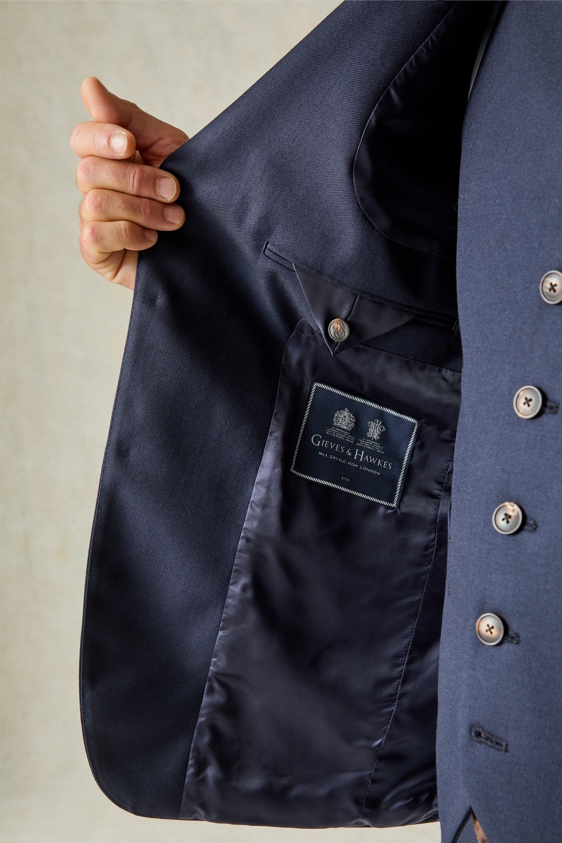 Doughty Wool Twill Suit Navy