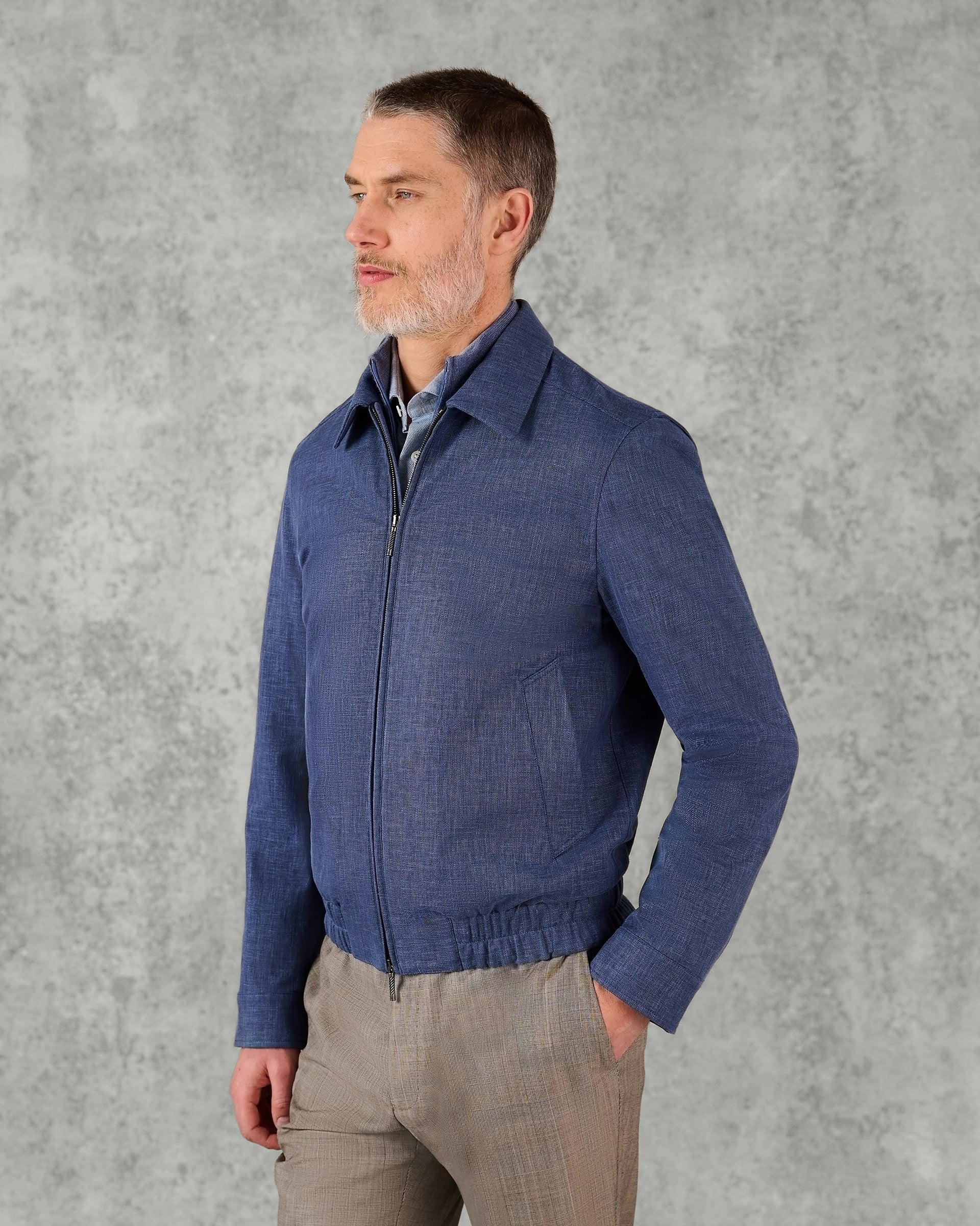 Elgin Blouson Hopsack Bomber Jacket